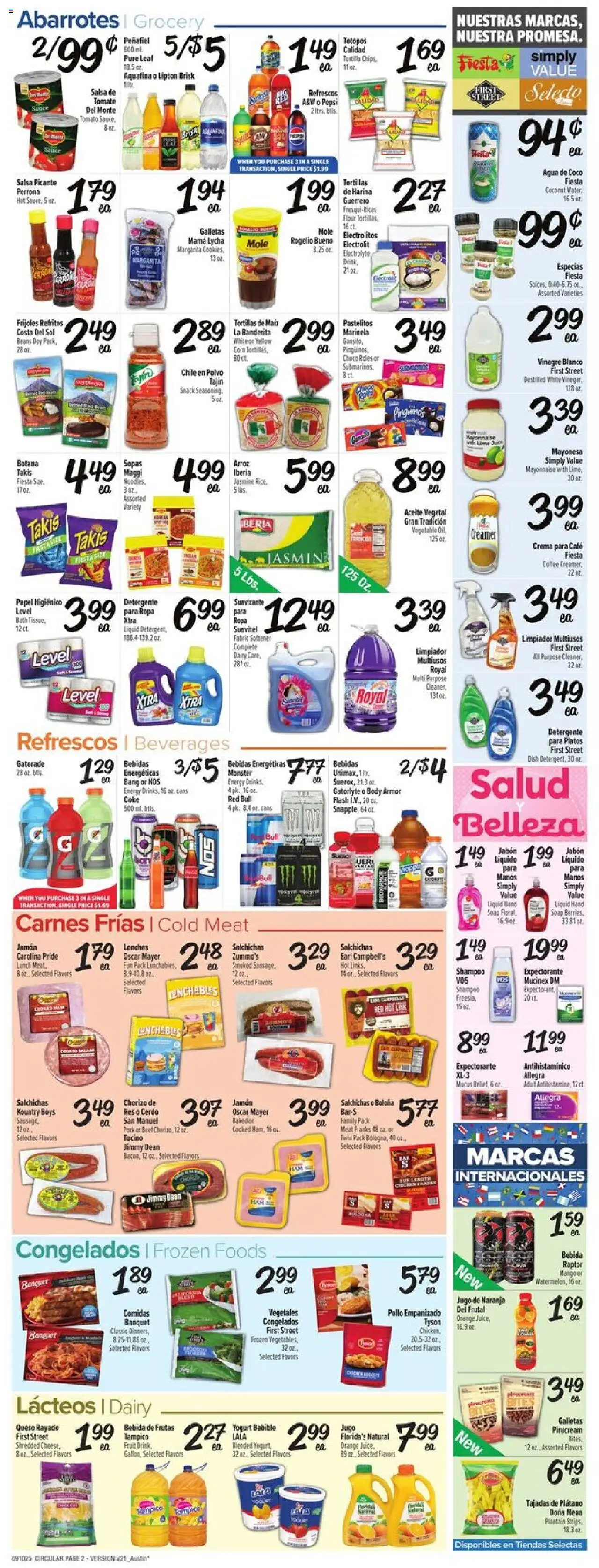 Fiesta Mart Weekly Ad - valid from 10.09.2025 | Page: 2 | Products: Yogurt, Ham, Fabric softener, Mayonnaise
