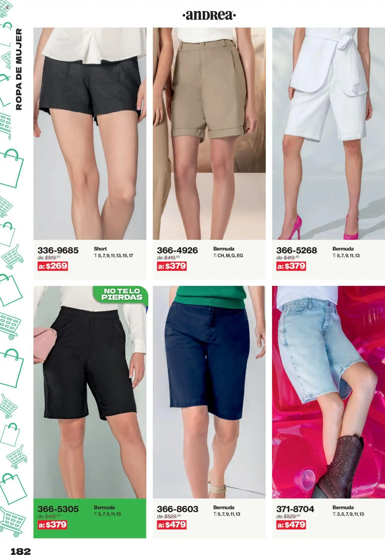 Nuevas ofertas de Andrea válidas en toda la República Mexicana desde el 10.08.2025. ¡Encuentra las mejores ofertas en Andrea - Catálogo Outlet! | Página: 182 | Productos: Ropa, Short, Bermuda
