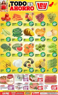 Nuevas ofertas de Casa Ley válidas en toda la República Mexicana desde el 10.07.2025. ¡Encuentra las mejores ofertas en Casa Ley folleto Frutas! | Página: 1 | Productos: Lechuga, Mango, Queso, Piña