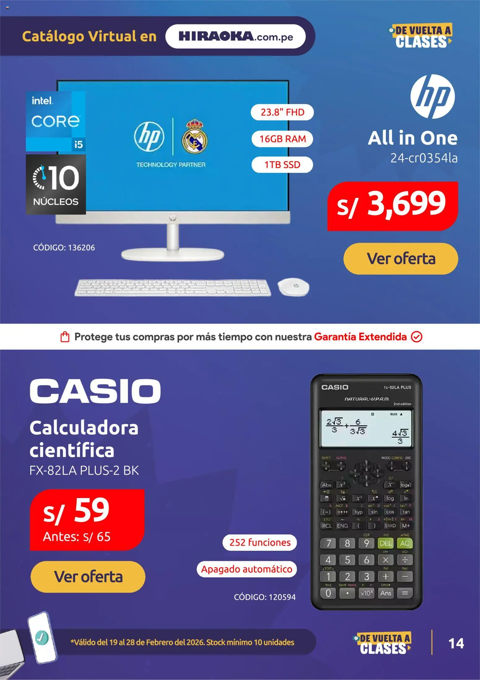 Catálogo Hiraoka válido desde 19.02.2026 | Página: 15 | Productos: Calculadora