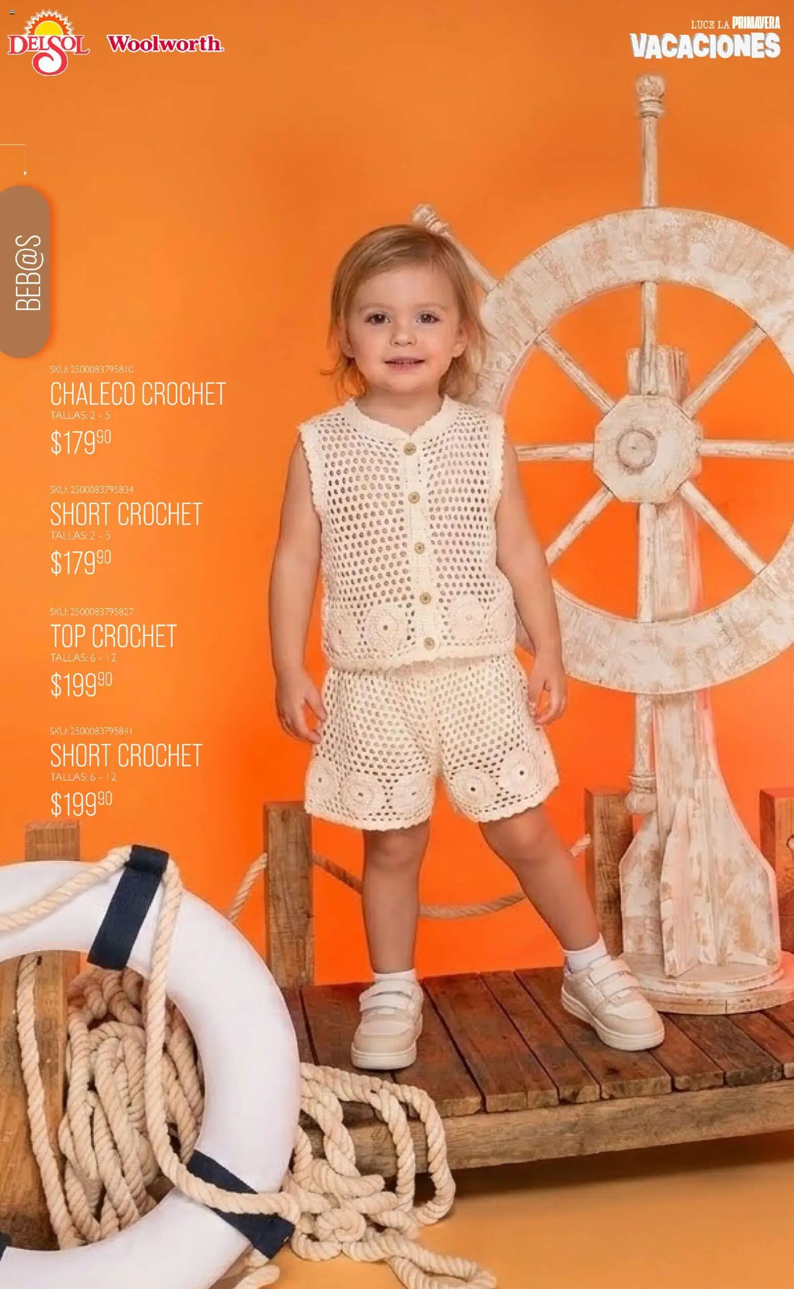Nuevas ofertas de Del Sol y Woolworth válidas en toda la República Mexicana desde el 19.03.2026. ¡Encuentra las mejores ofertas en Del Sol y Woolworth catálogo Vacaciones 2026 ! | Página: 23 | Productos: Chaleco, Top, Short