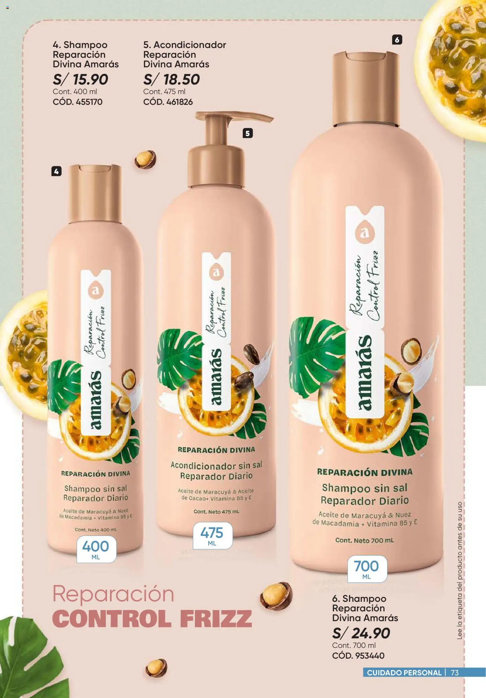 Catálogo Azzorti válido desde 15.12.2025 | Página: 73 | Productos: Shampoo, Acondicionador, Aceite