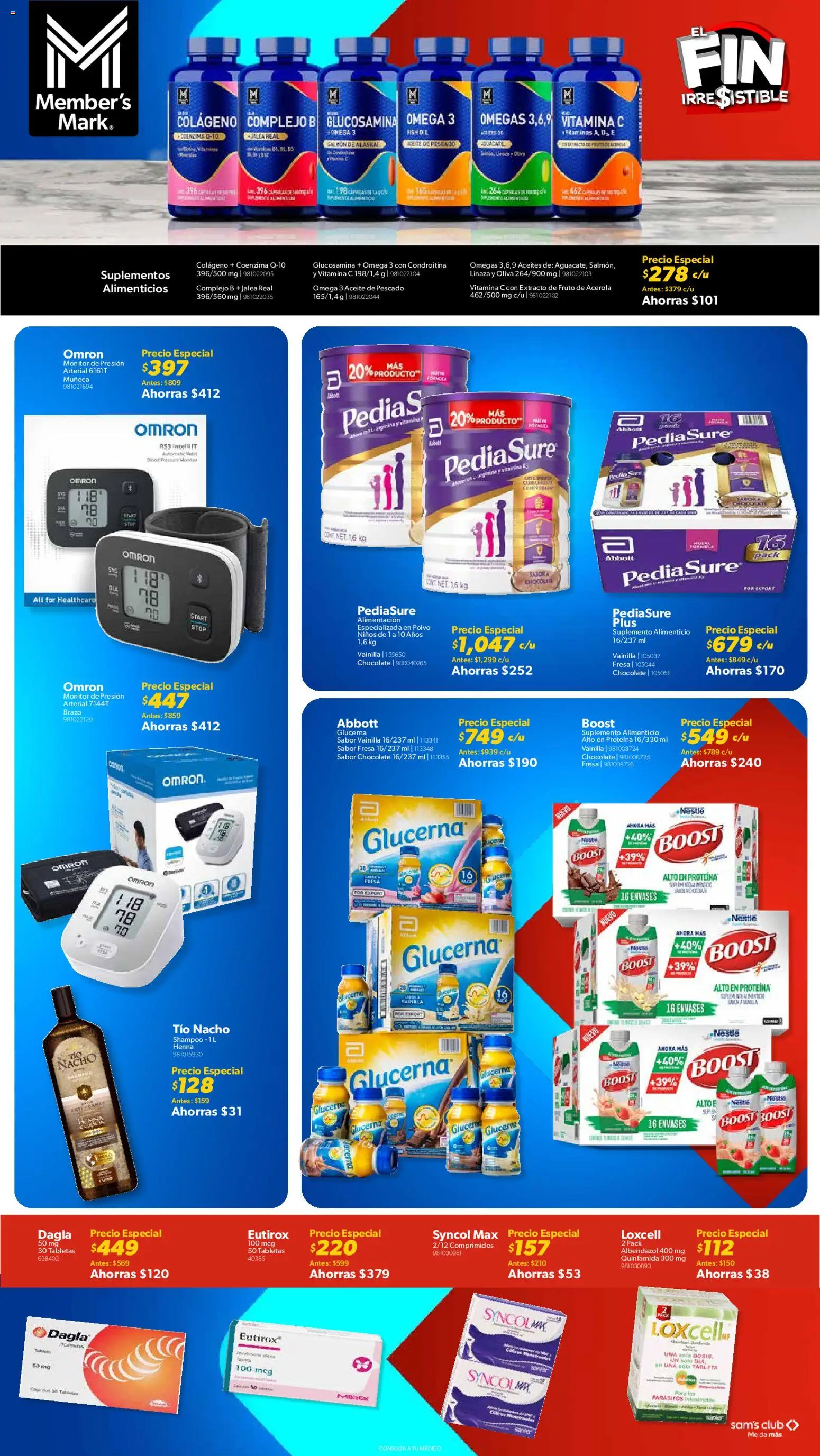 Nuevas ofertas de Sam's Club válidas en toda la República Mexicana desde el 04.11.2025. ¡Encuentra las mejores ofertas en Sam's Club Buen Fin! | Página: 20 | Productos: Chocolate, Monitor, Polvo, Tableta