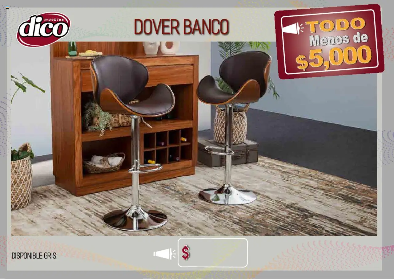 Nuevas ofertas de Muebles Dico válidas en toda la República Mexicana desde el 12.02.2025. ¡Encuentra las mejores ofertas en Muebles Dico catálogo Todo Menos! | Página: 79 | Productos: Banco