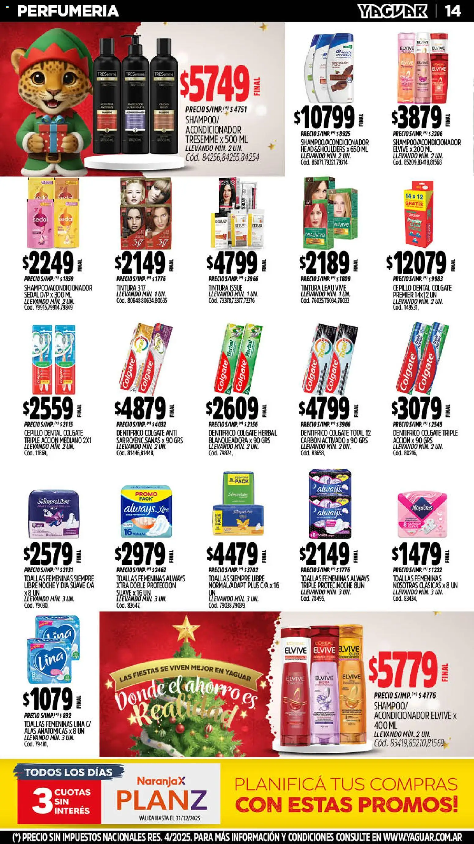 Yaguar catálogo │ válido desde el 15.12.2025 | Página: 17 | Productos: Toallas, Tintura, Acondicionador, Té