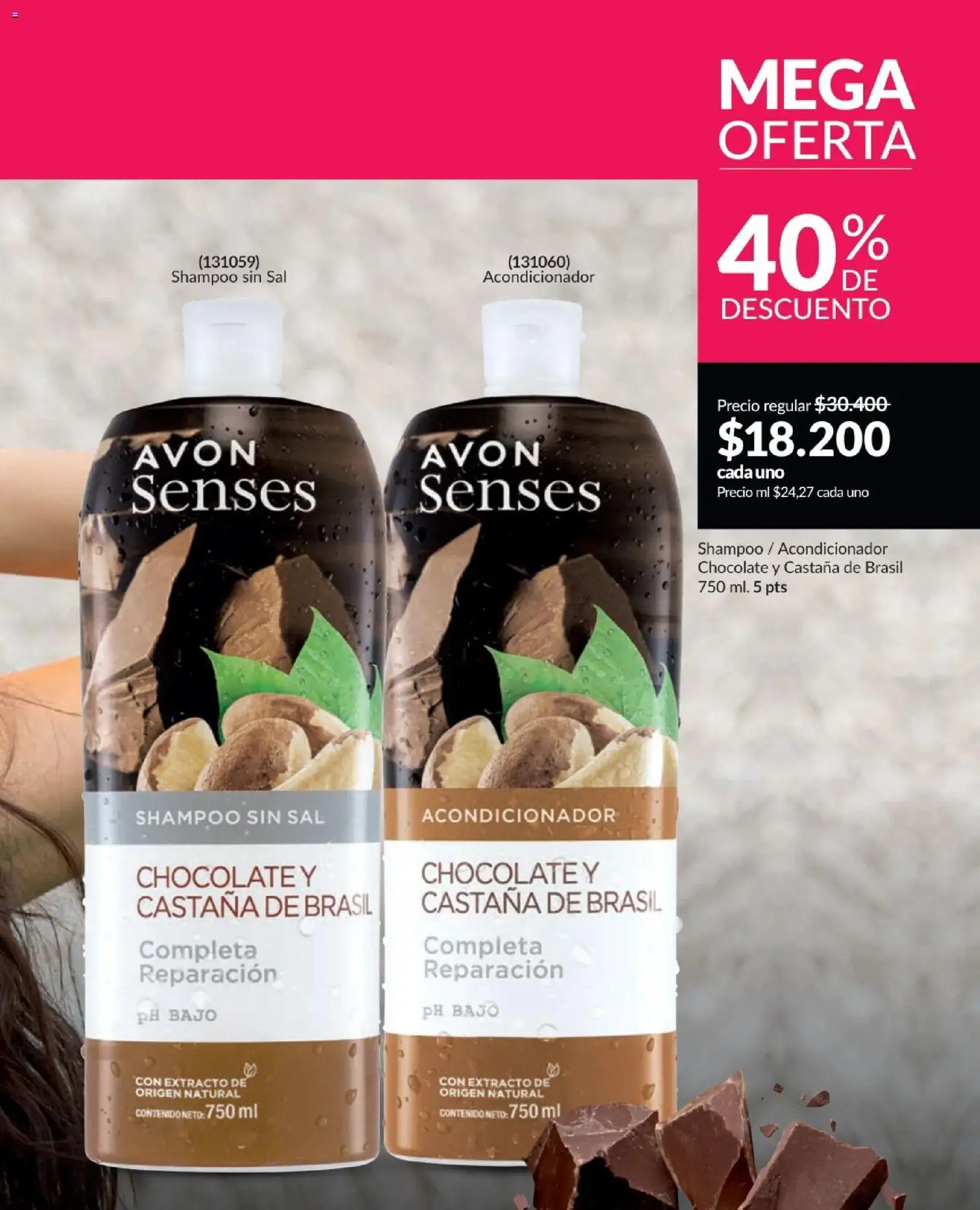 Avon revista - valida desde el 01.12.2025 | Página: 162 | Productos: Sal, Shampoo, Acondicionador, Chocolate