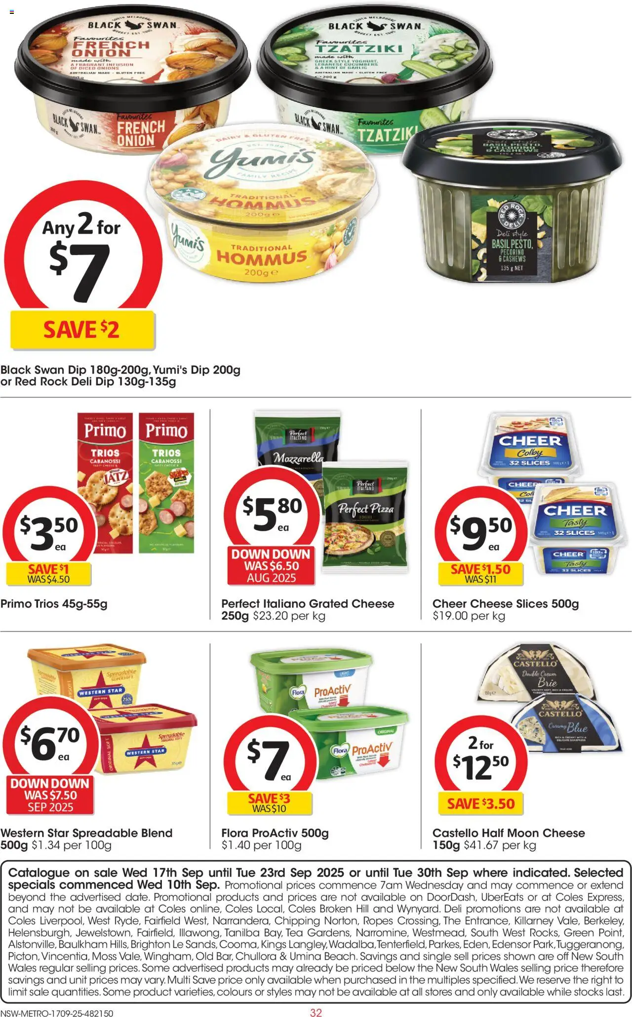Coles catalogue - valid from 17.09.2025 | Page: 32 | Products: Dairy, Tea, Onions, Garlic