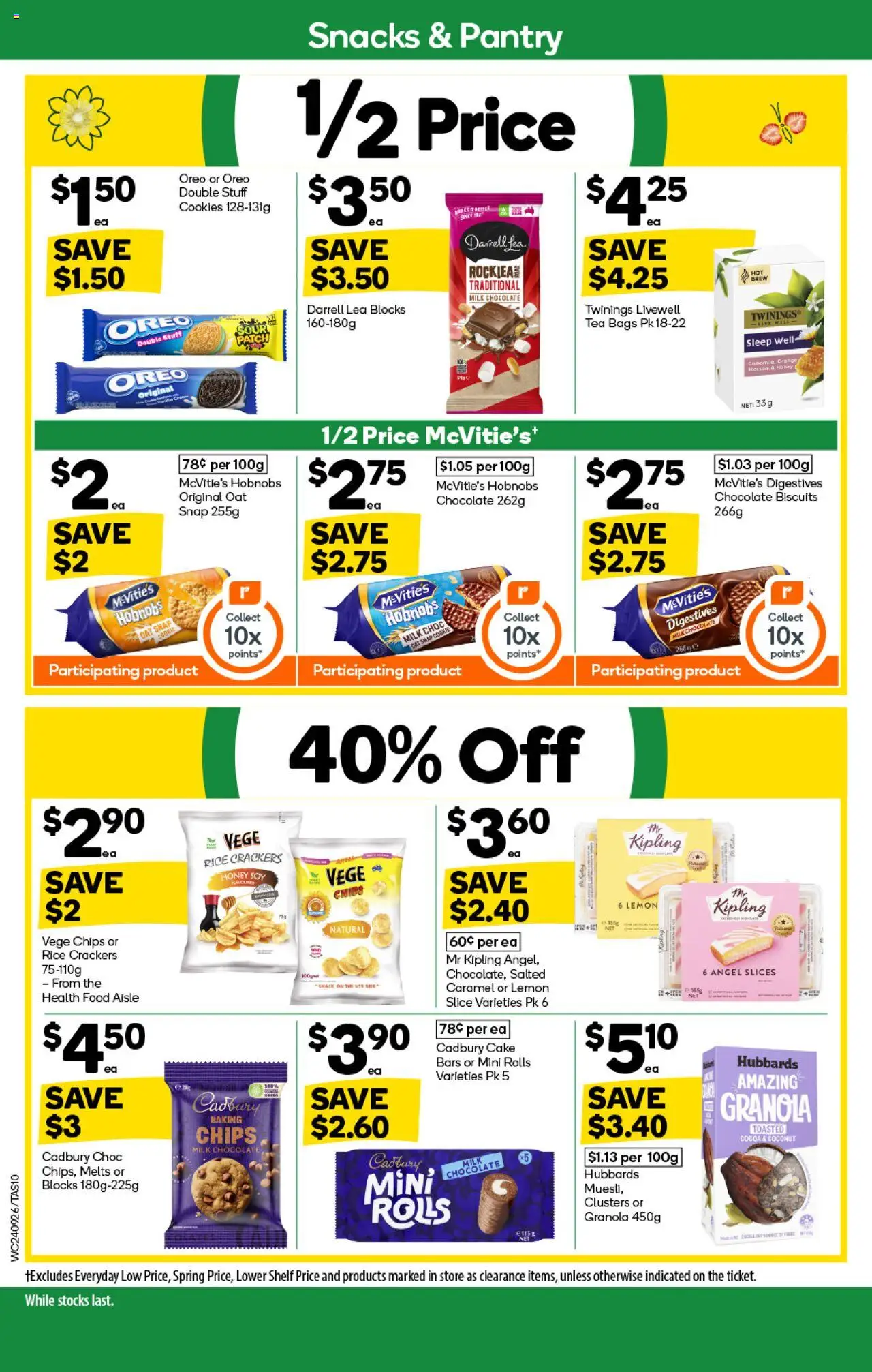 Woolworths catalogue - valid from 24.09.2025 | Page: 10 | Products: Crackers, Honey, Chips, Biscuits