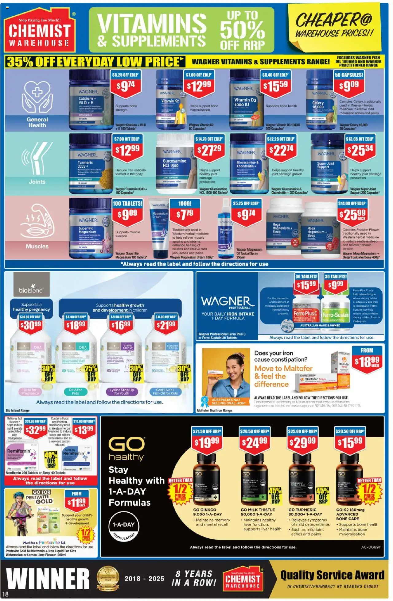 Chemist Warehouse catalogue - valid from 02.10.2025 | Page: 18 | Products: Powder, Watermelon, Herbal, Tablets