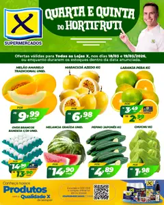 X Supermercados ofertas Hortifruti - Pré-Visualização do folheto da loja X Supermercados, válido de 18.03.2026 | Página: 1