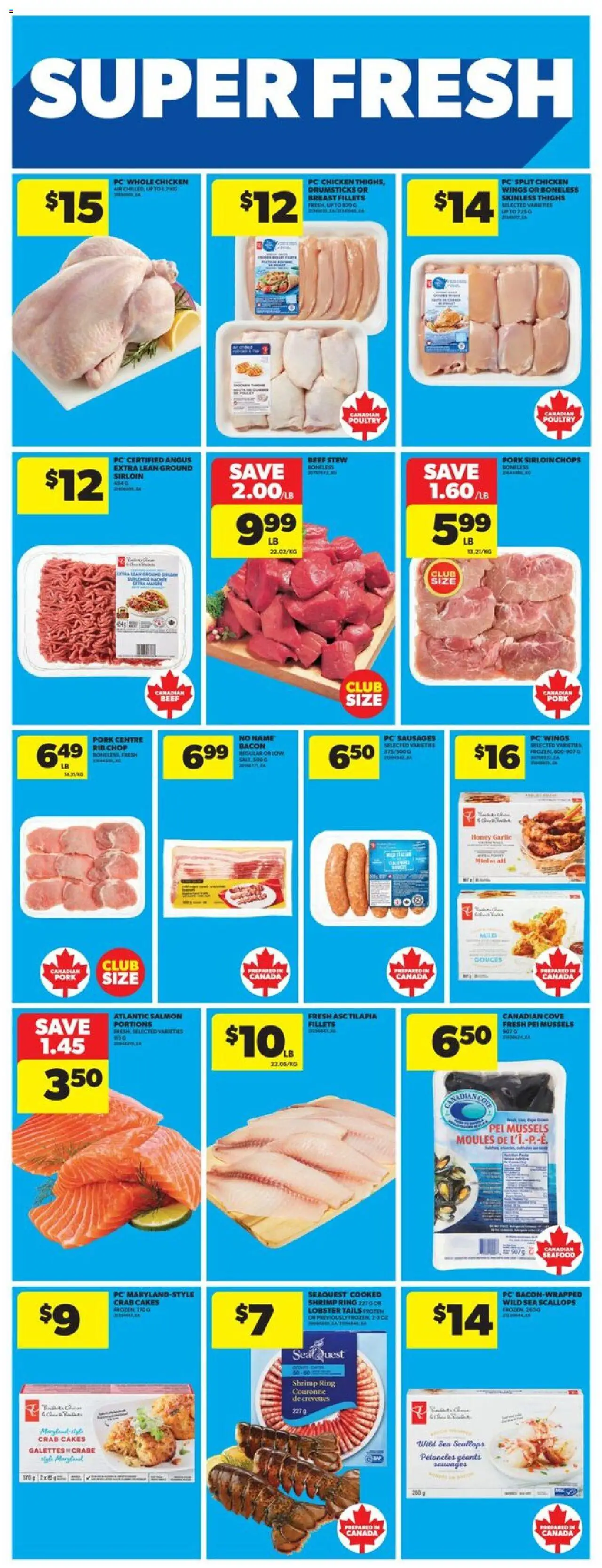 Real Canadian Superstore flyer valid from 02.10.2025 | Page: 15 | Products: Beef, PC, Chicken, Pork