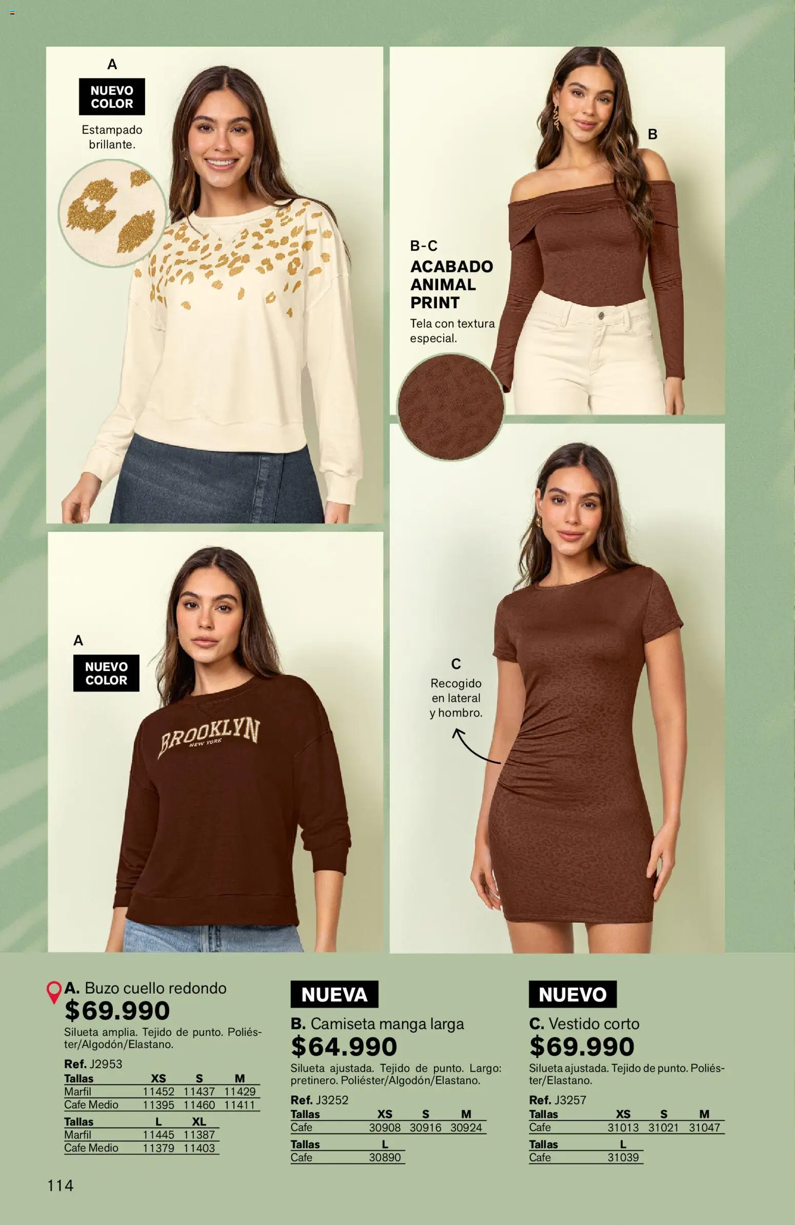 Leonisa revista - valida desde el 03.04.2026 | Página: 114 | Productos: Buzo, Vestido, Cuello, Café