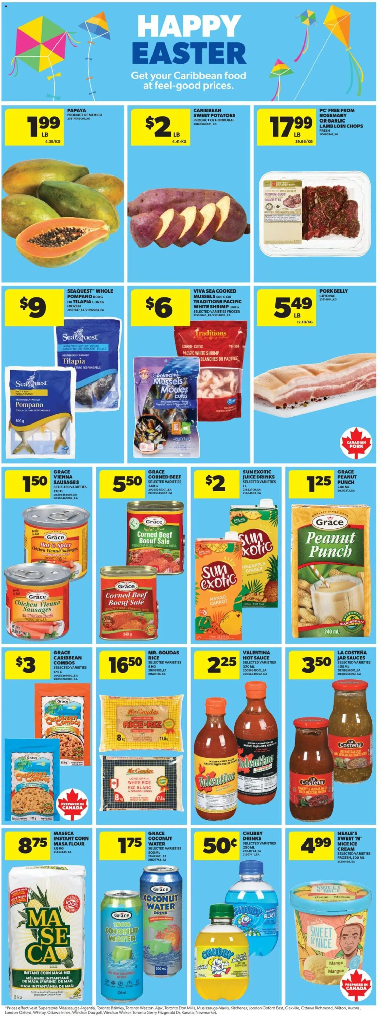 Real Canadian Superstore flyer valid from 19.03.2026 | Page: 27 | Products: Rice, Pineapple, Chicken, Pork
