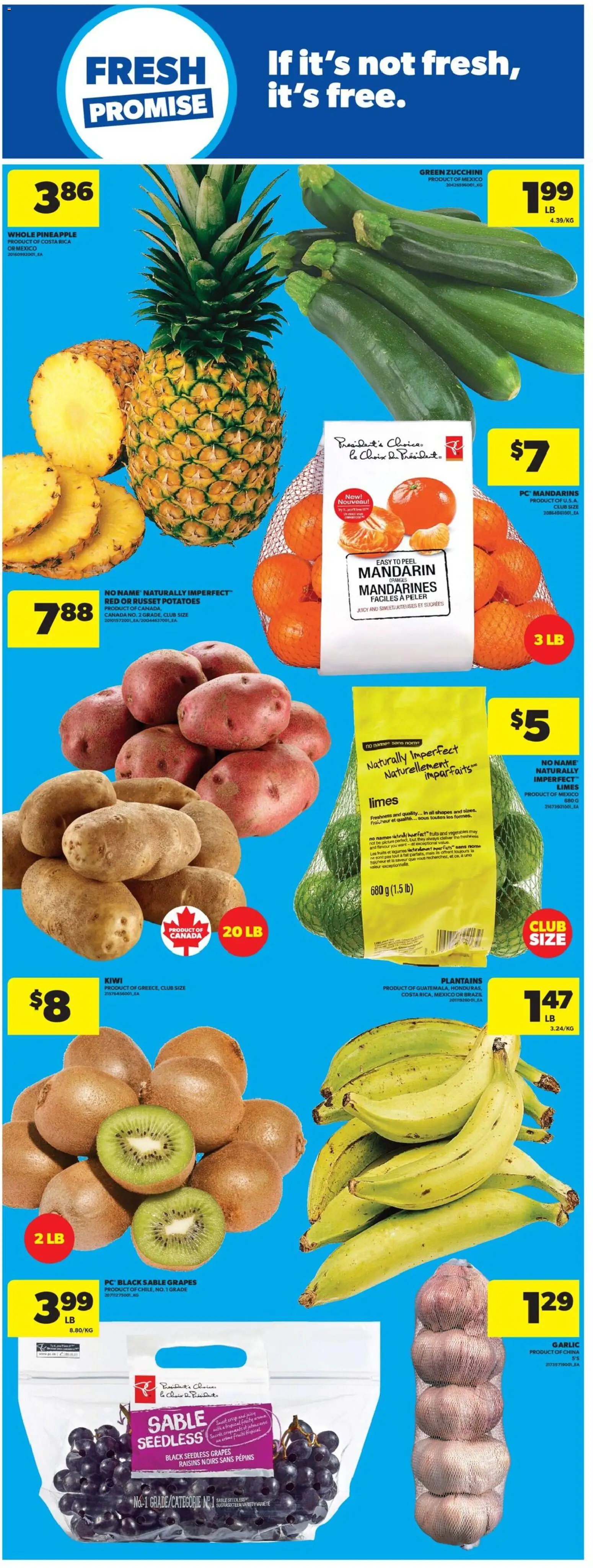 Real Canadian Superstore flyer valid from 16.04.2026 | Page: 15 | Products: Pineapple, Kiwi, Potatoes
