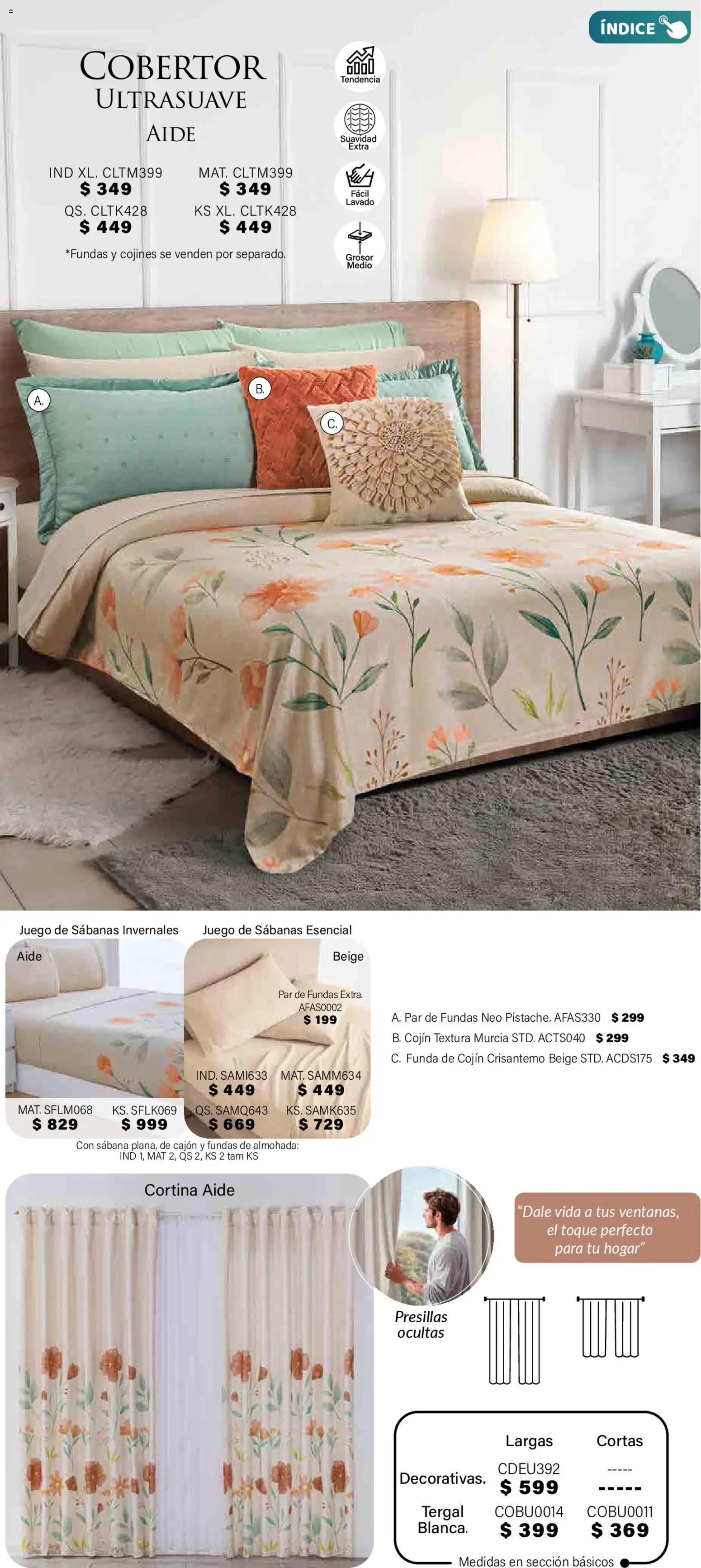 Nuevas ofertas de Colchas Concord válidas en toda la República Mexicana desde el 01.11.2025. ¡Encuentra las mejores ofertas en Colchas Concord Buen Fin! | Página: 389 | Productos: Juego, Funda, Almohada, Sabanas