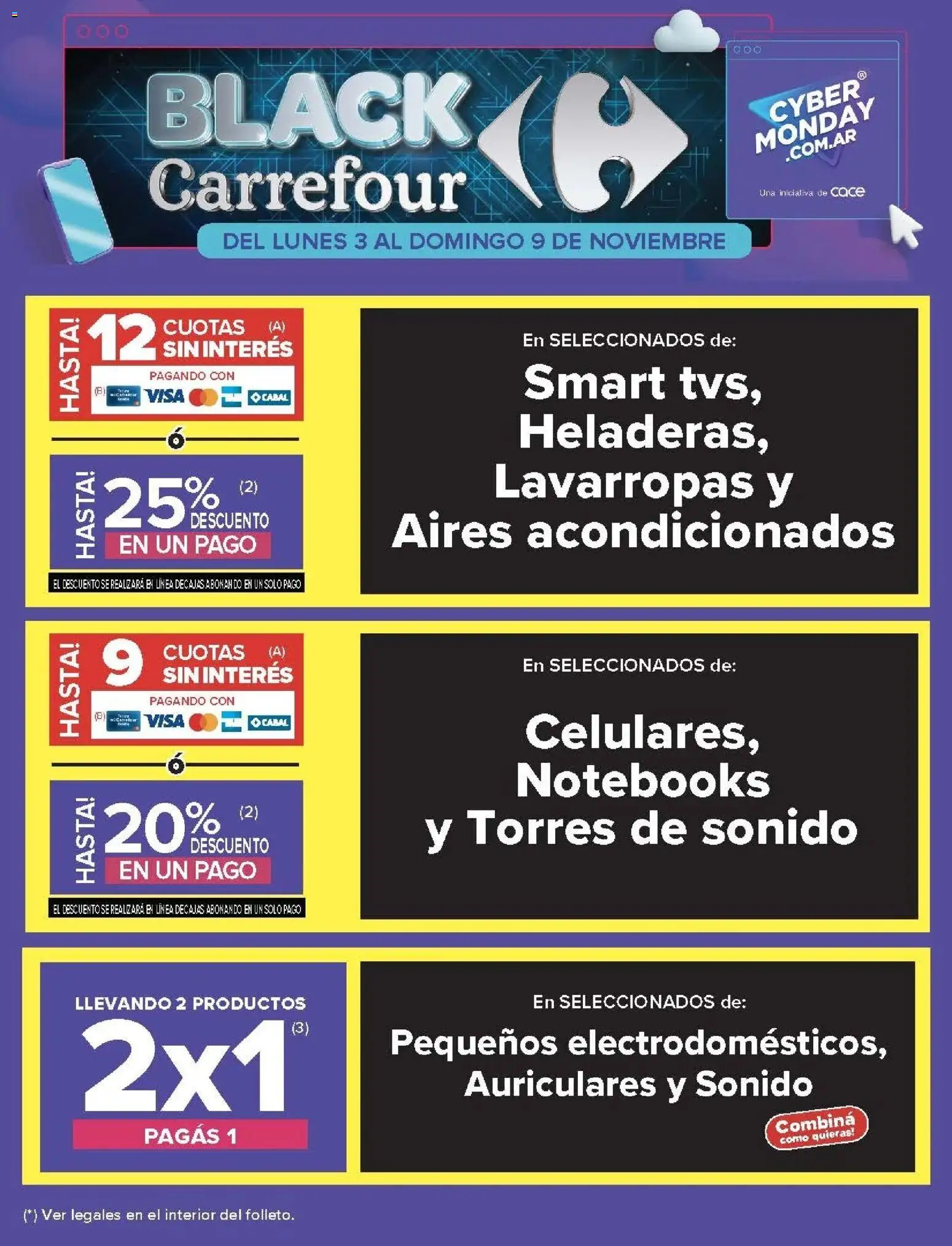Carrefour - Black Friday │ válido desde el 03.11.2025 | Página: 25 | Productos: Auriculares, Lavarropas