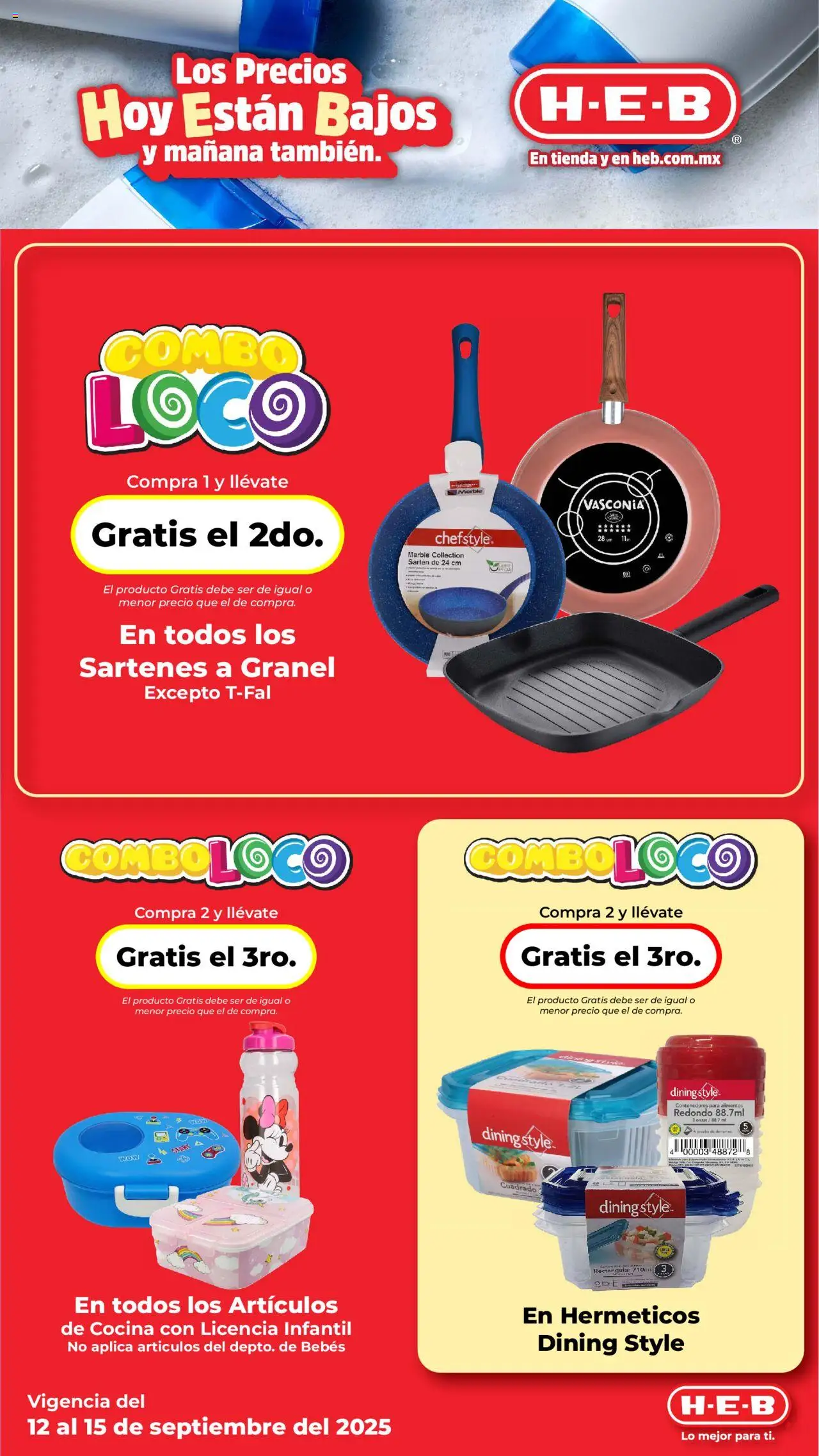 Nuevas ofertas de H-E-B válidas en toda la República Mexicana desde el 12.09.2025. ¡Encuentra las mejores ofertas en H-E-B - Folleto! | Página: 13 | Productos: Cocina, Sartén