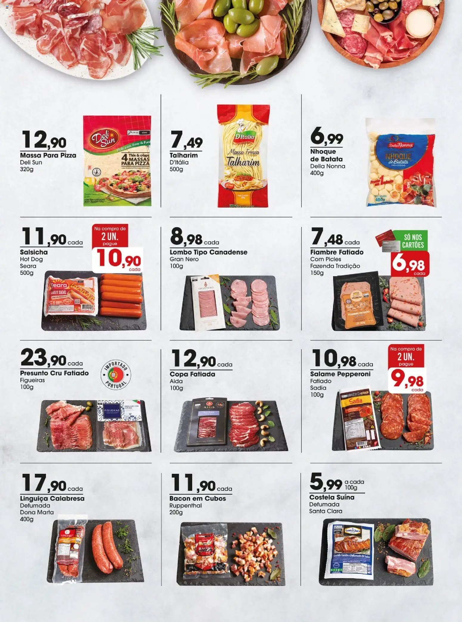 Zaffari Folheto - válido de 03.03.2026 | Página: 13 | Produtos: Talharim, Linguiça, Lombo, Salame