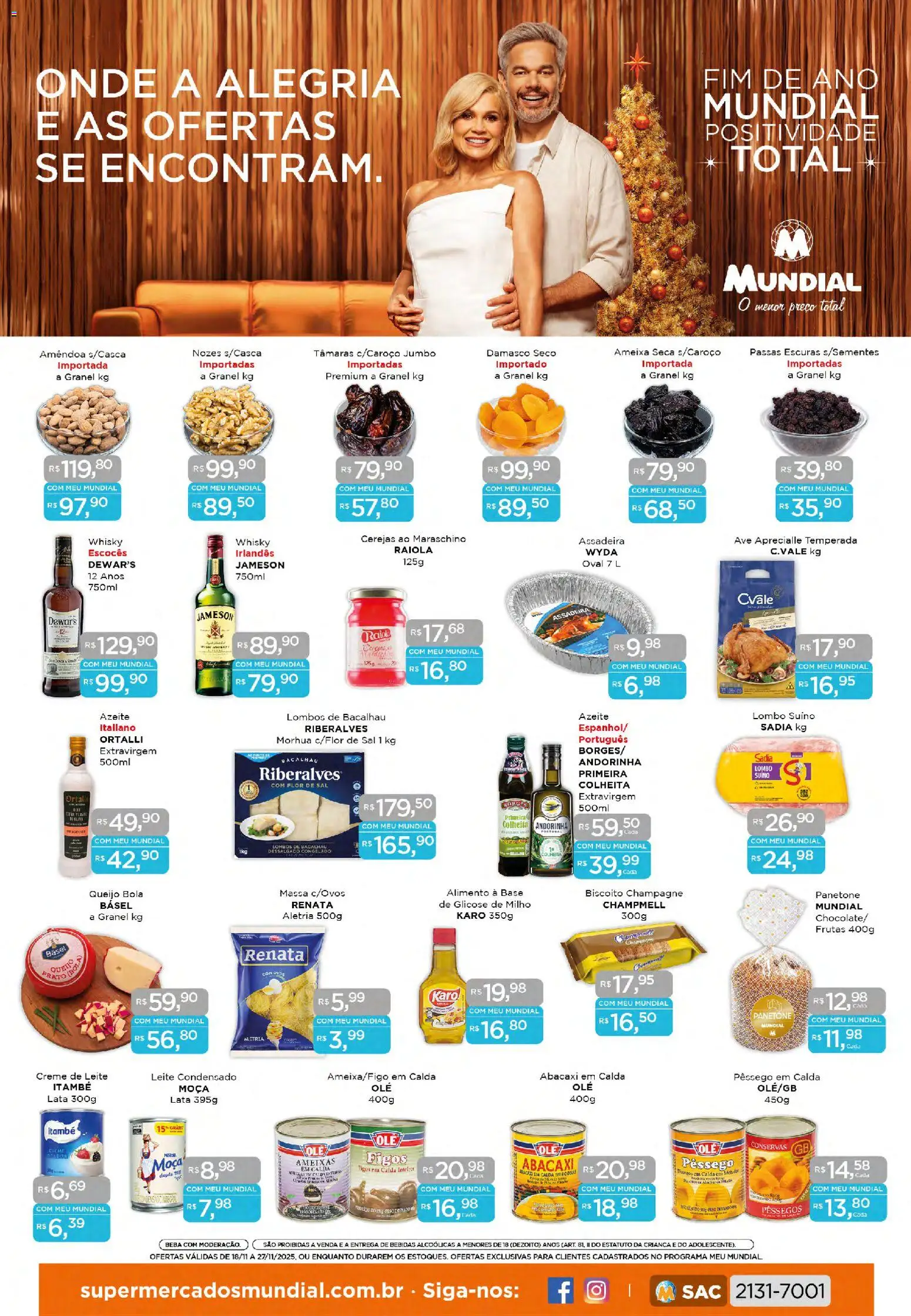 Mundial Folheto - válido de 18.11.2025 | Página: 1 | Produtos: Abacaxi, Creme de leite, Leite condensado, Panetone