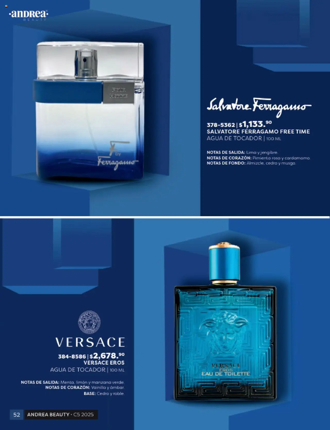 Nuevas ofertas de Andrea válidas en toda la República Mexicana desde el 24.08.2025. ¡Encuentra las mejores ofertas en Andrea - Catálogo Beauty Campaña 5! | Página: 52 | Productos: Pimienta, Agua, Limón, Eau de toilette