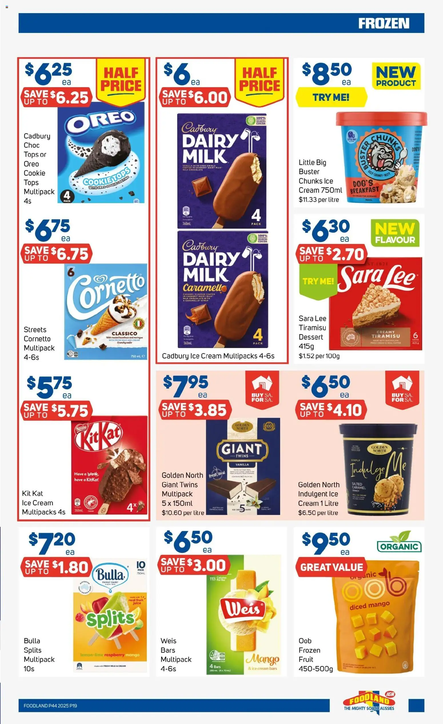 Foodland catalogue - valid from 29.09.2025 | Page: 19 | Products: Dairy, Chocolate, Cream, Ice cream