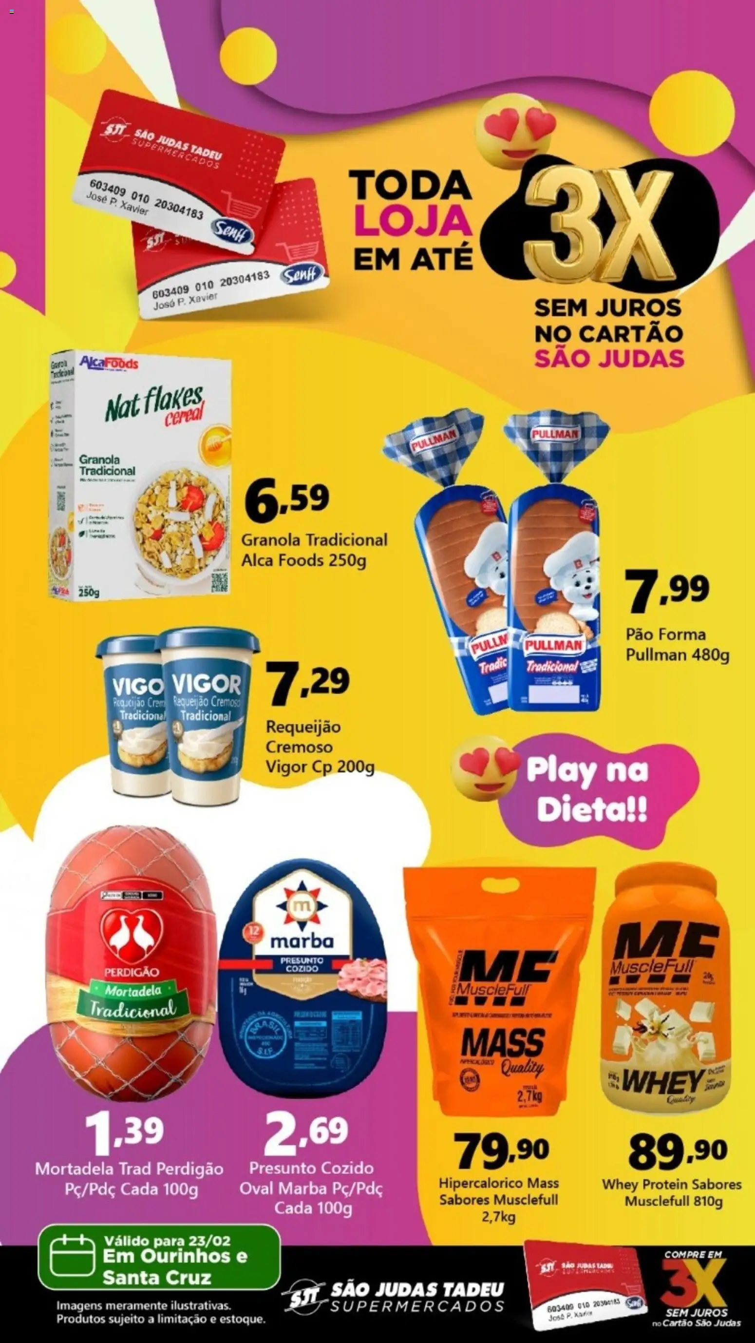 São Judas Tadeu Folheto - válido de 23.02.2026 | Página: 2 | Produtos: Presunto, Mortadela, Whey protein, Requeijão