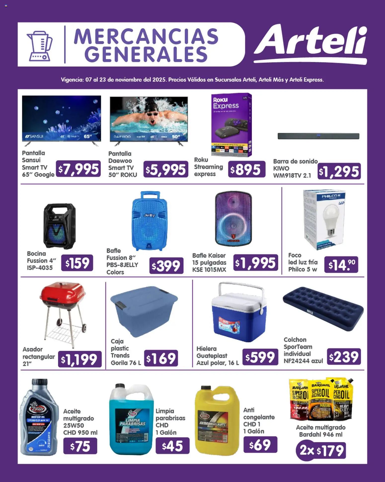 Nuevas ofertas de Arteli válidas en toda la República Mexicana desde el 07.11.2025. ¡Encuentra las mejores ofertas en Arteli folleto! | Página: 15 | Productos: Aceite, Barra, Colchón, Caja