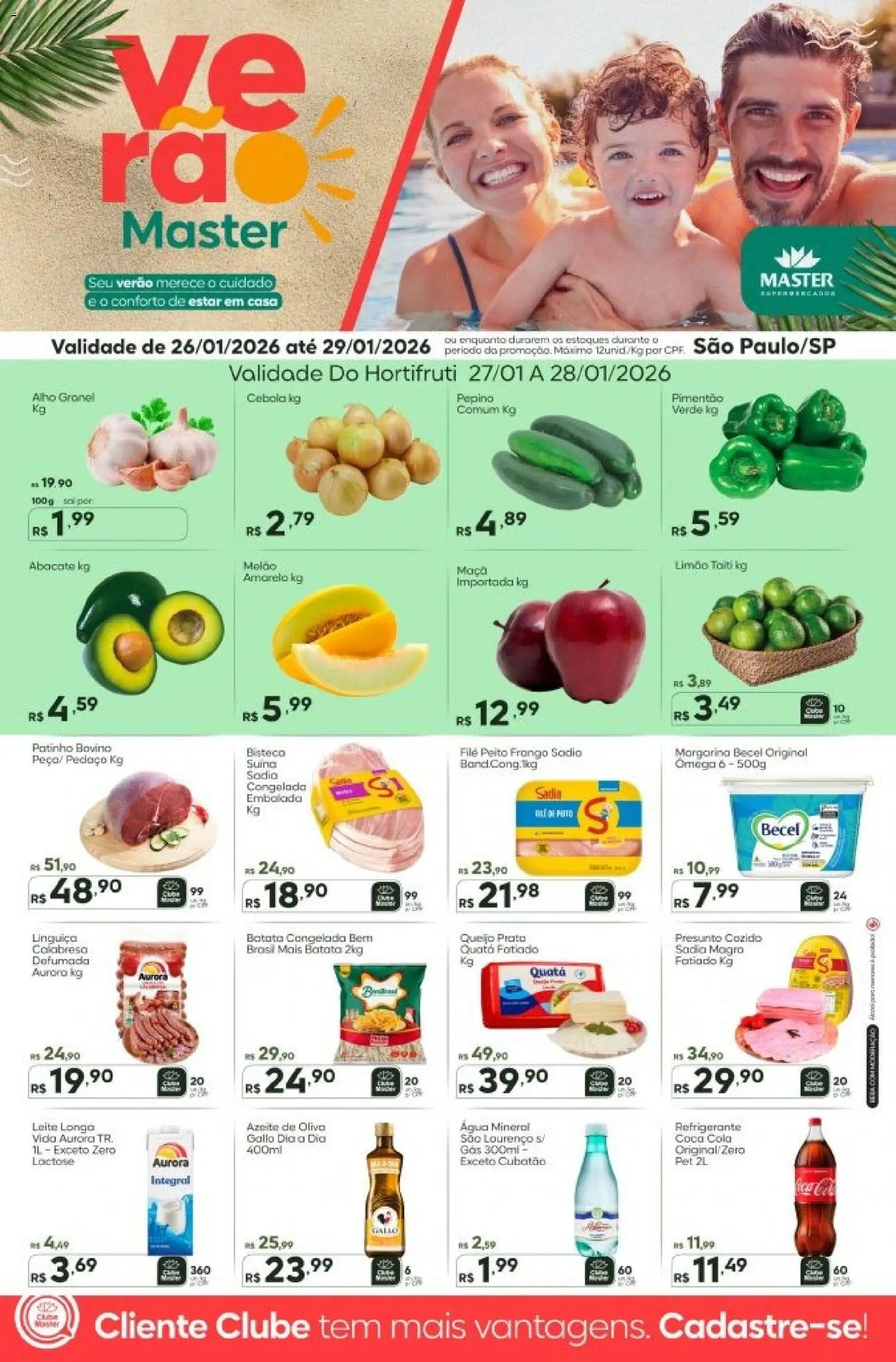 Master Folheto - válido de 26.01.2026 | Página: 1 | Produtos: Alho, Linguiça, Refrigerante, Azeite