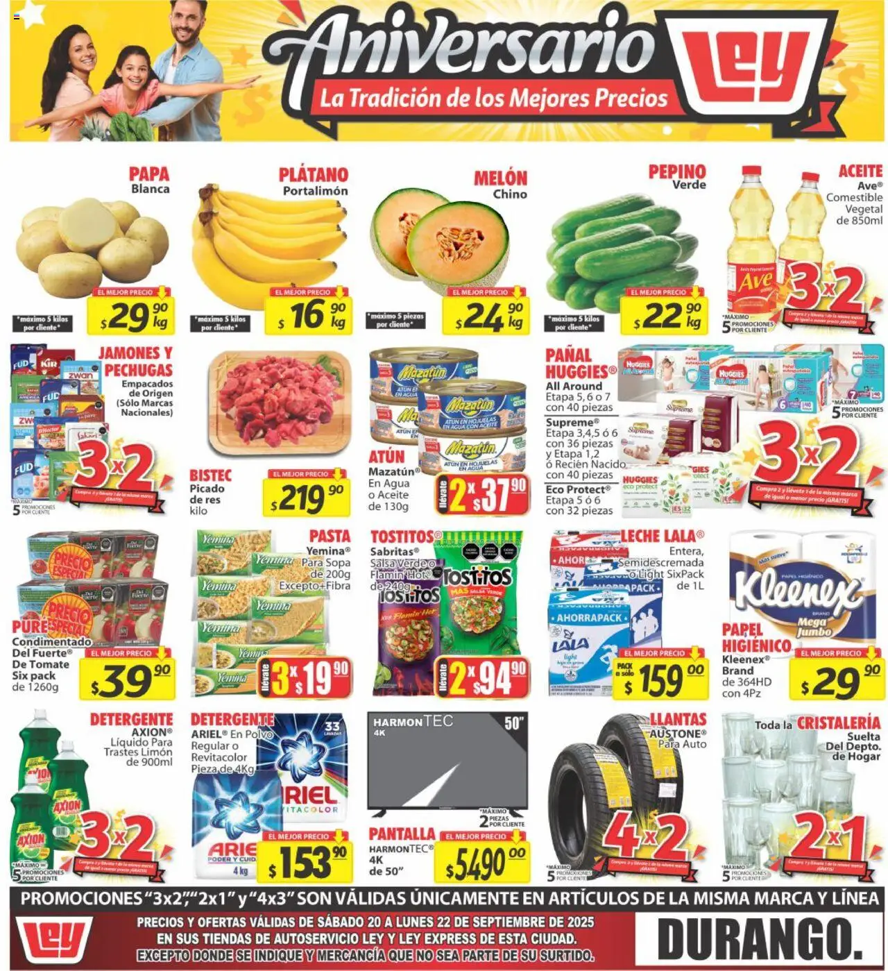 Nuevas ofertas de Casa Ley válidas en toda la República Mexicana desde el 20.09.2025. ¡Encuentra las mejores ofertas en Casa Ley - Folleto Autoservicio! | Página: 1 | Productos: Plátano, Pasta, Malla, Polvo