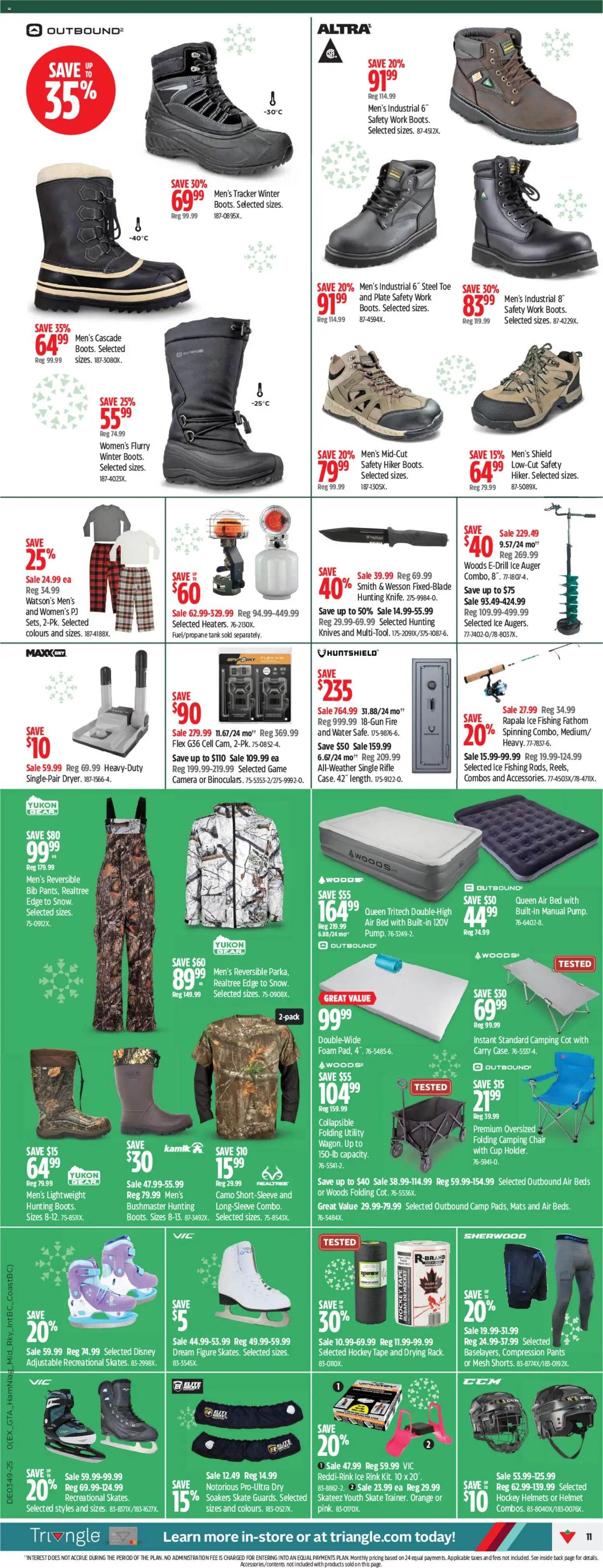Canadian Tire flyer valid from 27.11.2025 | Page: 11 | Products: Camera, Bed, Chair, Pants