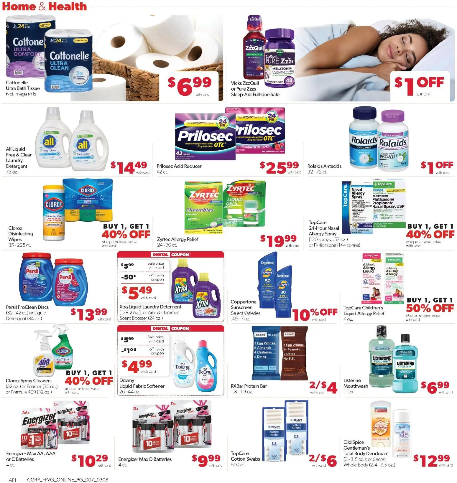 Family Fare Weekly Ad - valid from 08.03.2026 | Page: 12 | Products: Hammer, Sunscreen, Mouthwash, Fabric softener