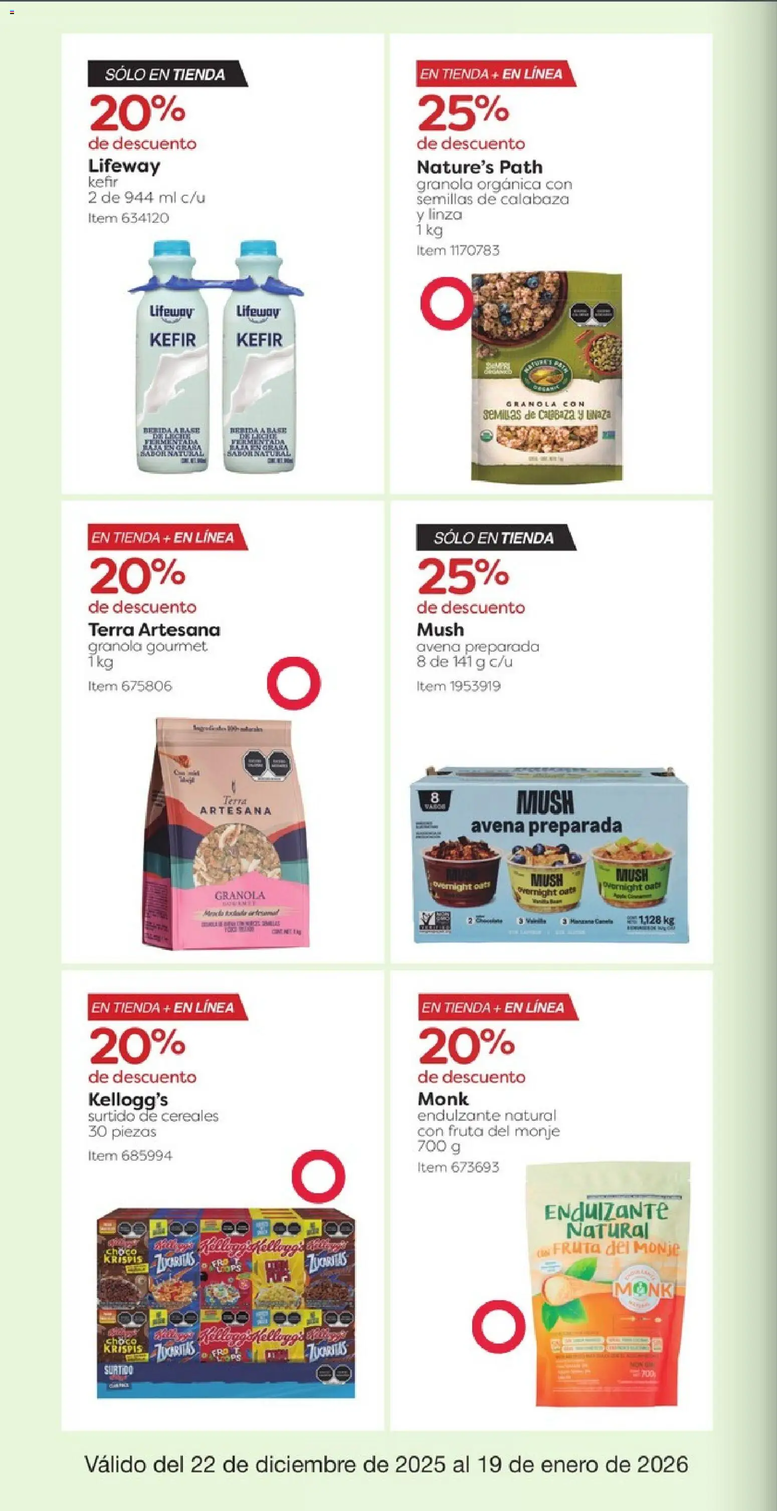 Nuevas ofertas de Costco válidas en toda la República Mexicana desde el 22.12.2025. ¡Encuentra las mejores ofertas en Costco catálogo! | Página: 26 | Productos: Avena, Semillas, Cereales