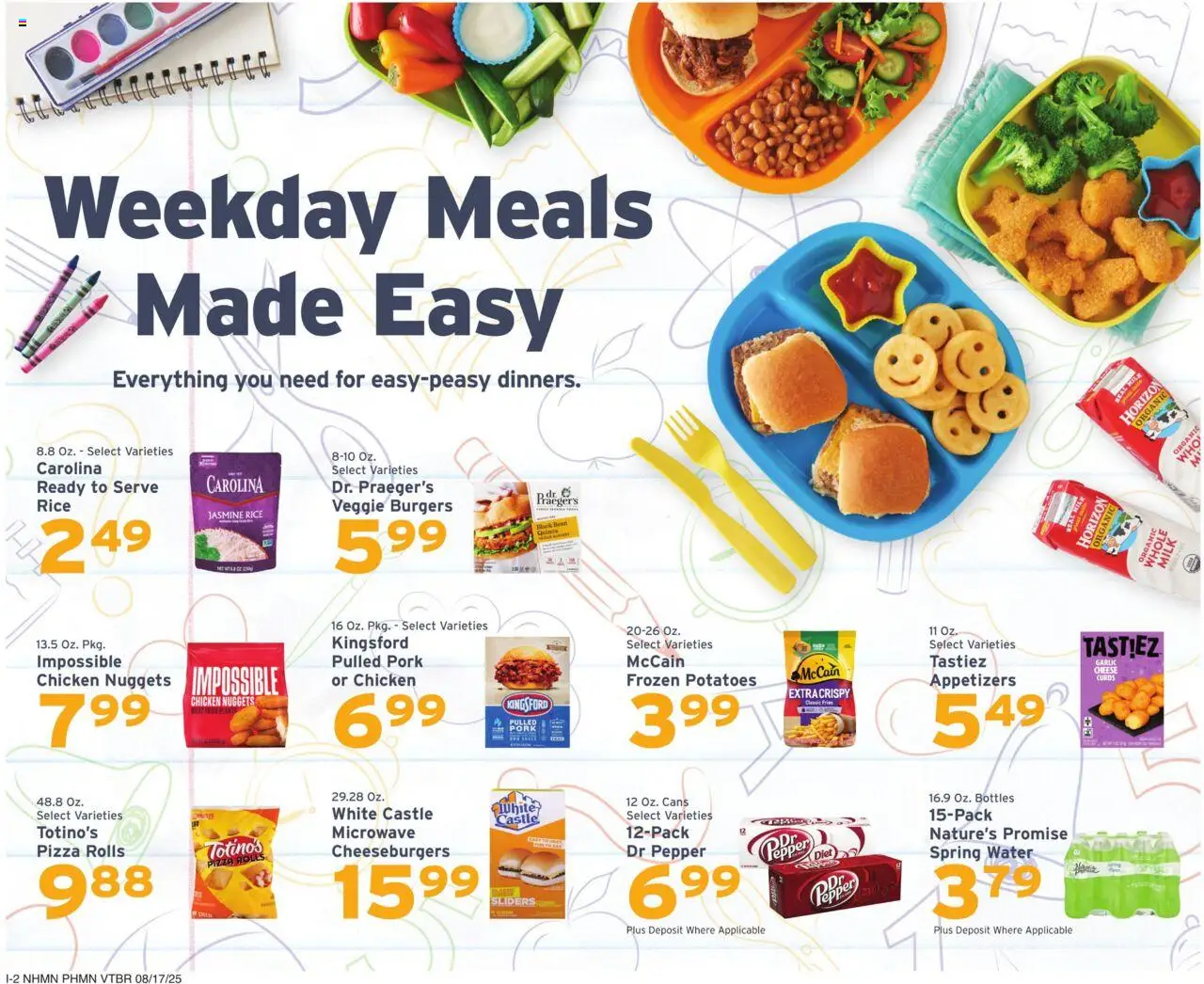 Hannaford Weekly Ad - valid from 17.08.2025 | Page: 10 | Products: Milk, Potatoes, Water, Pepper