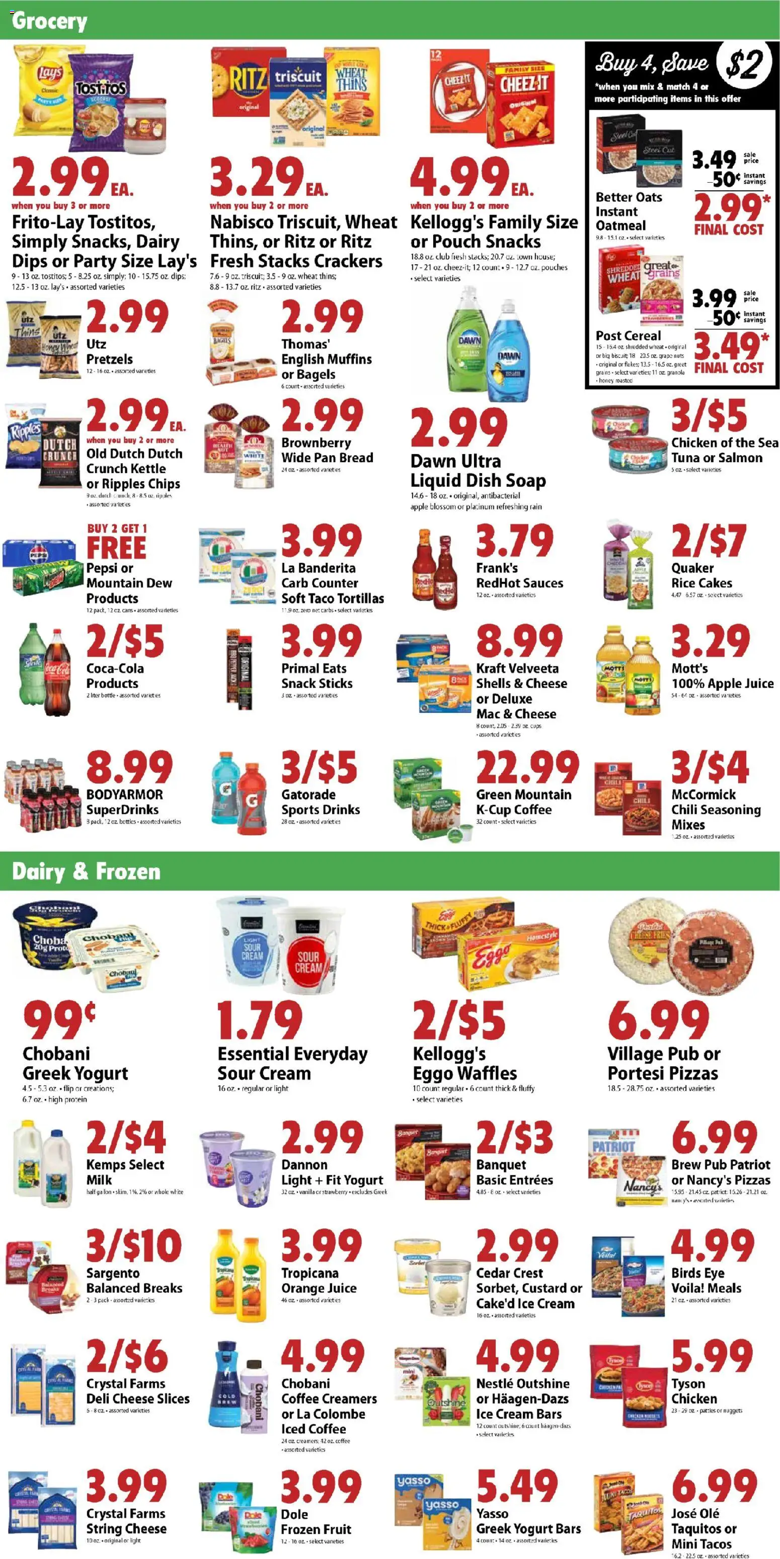 Festival Foods Weekly Ad - valid from 02.01.2026 | Page: 4 | Products: Pan, Coffee, Sour cream, Nuts