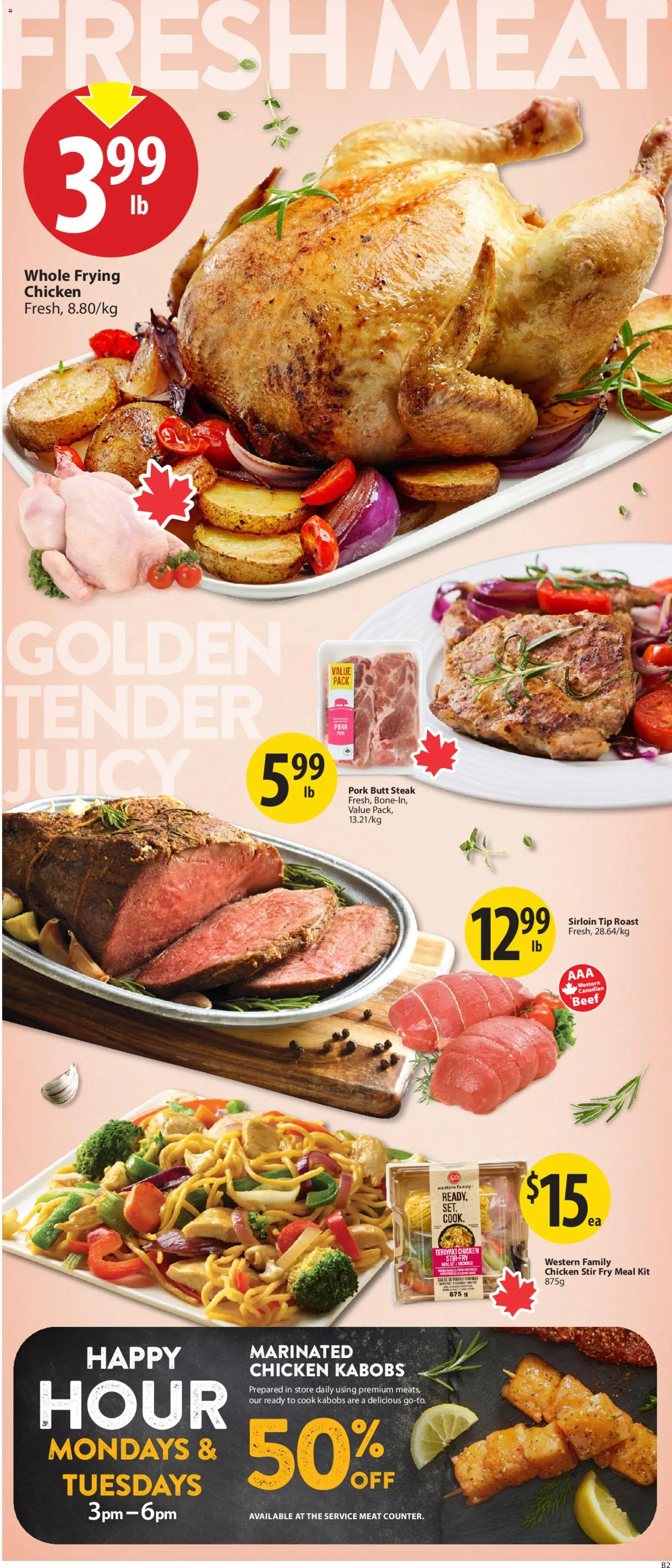 Save on foods flyer valid from 09.04.2026 | Page: 5 | Products: Beef, Chicken, Pork