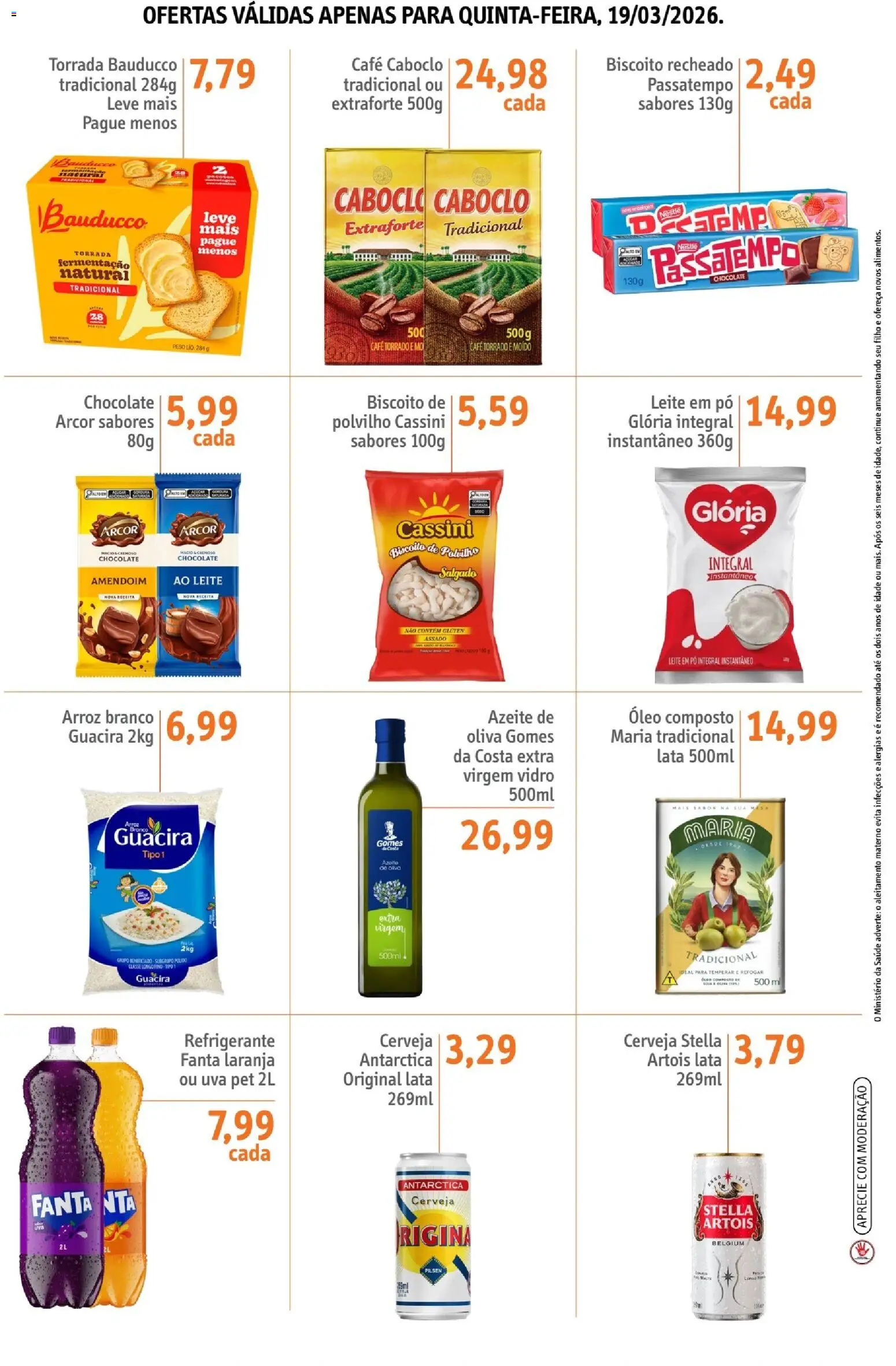 Sonda Folheto - válido de 19.03.2026 | Página: 3 | Produtos: Mesa, Óleo, Cerveja, Leite em pó