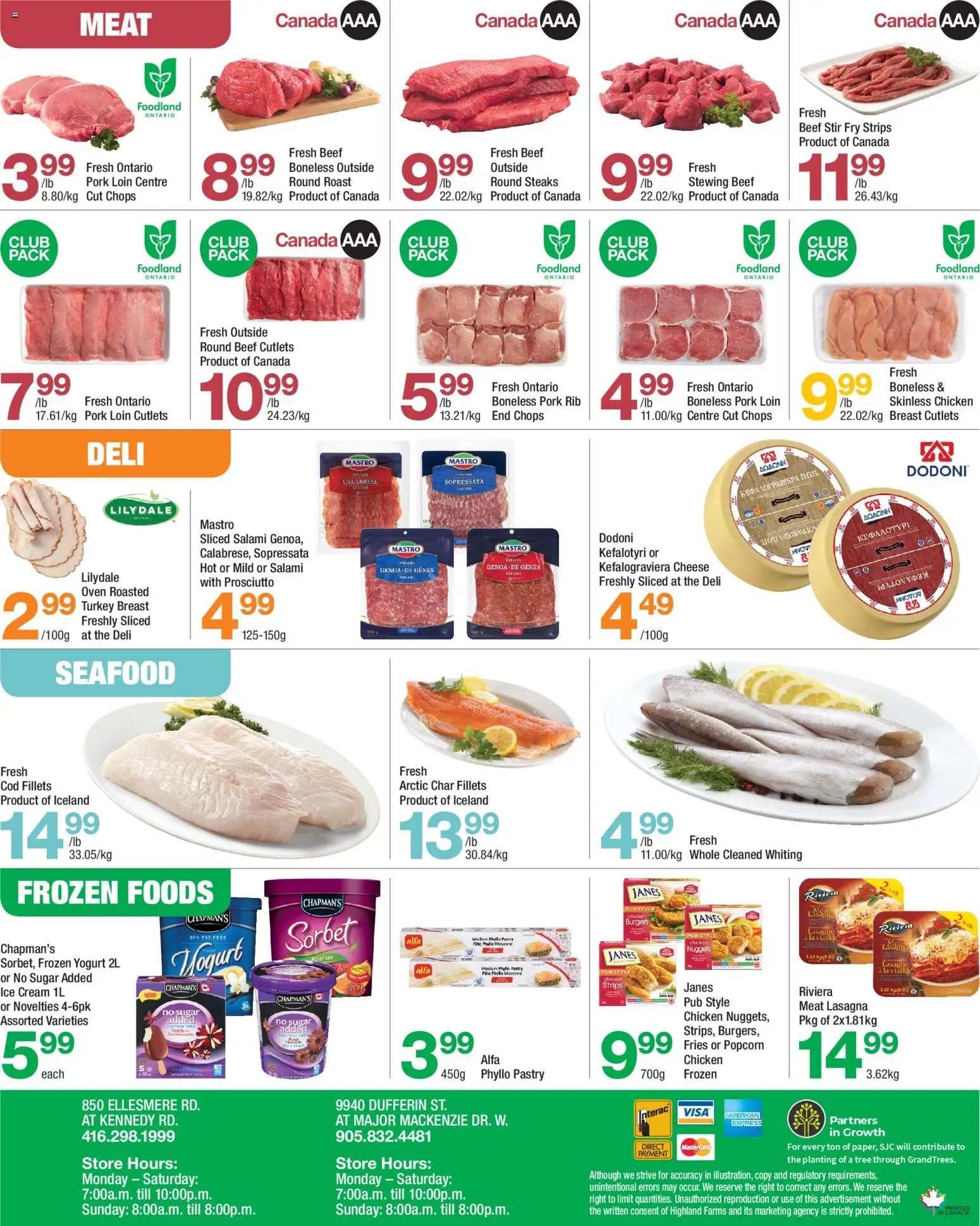 Highland Farms flyer valid from 08.01.2026 | Page: 4 | Products: Beef, Turkey, Oven, Chicken