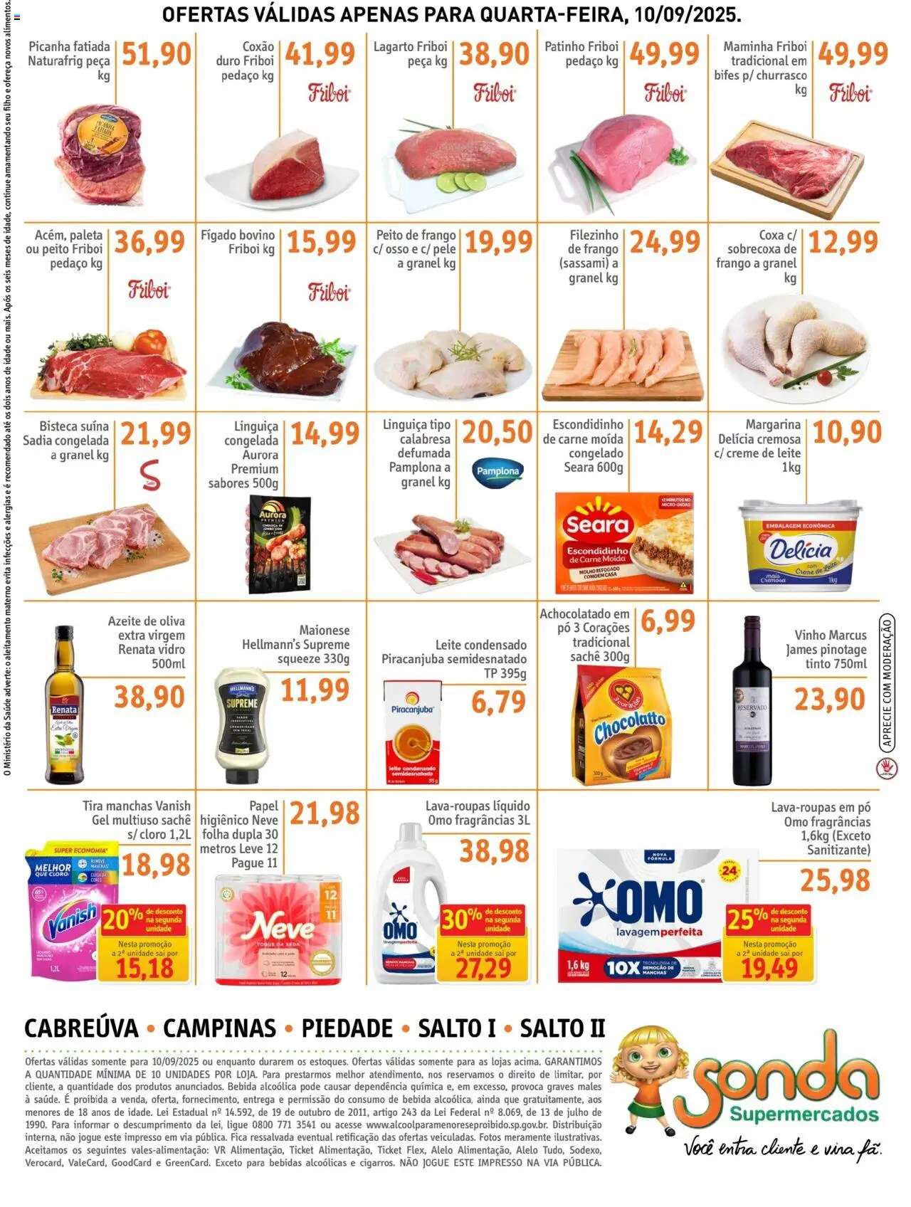 Sonda Folheto - válido de 10.09.2025 | Página: 4 | Produtos: Leite, Frango, Maionese, Carne moída