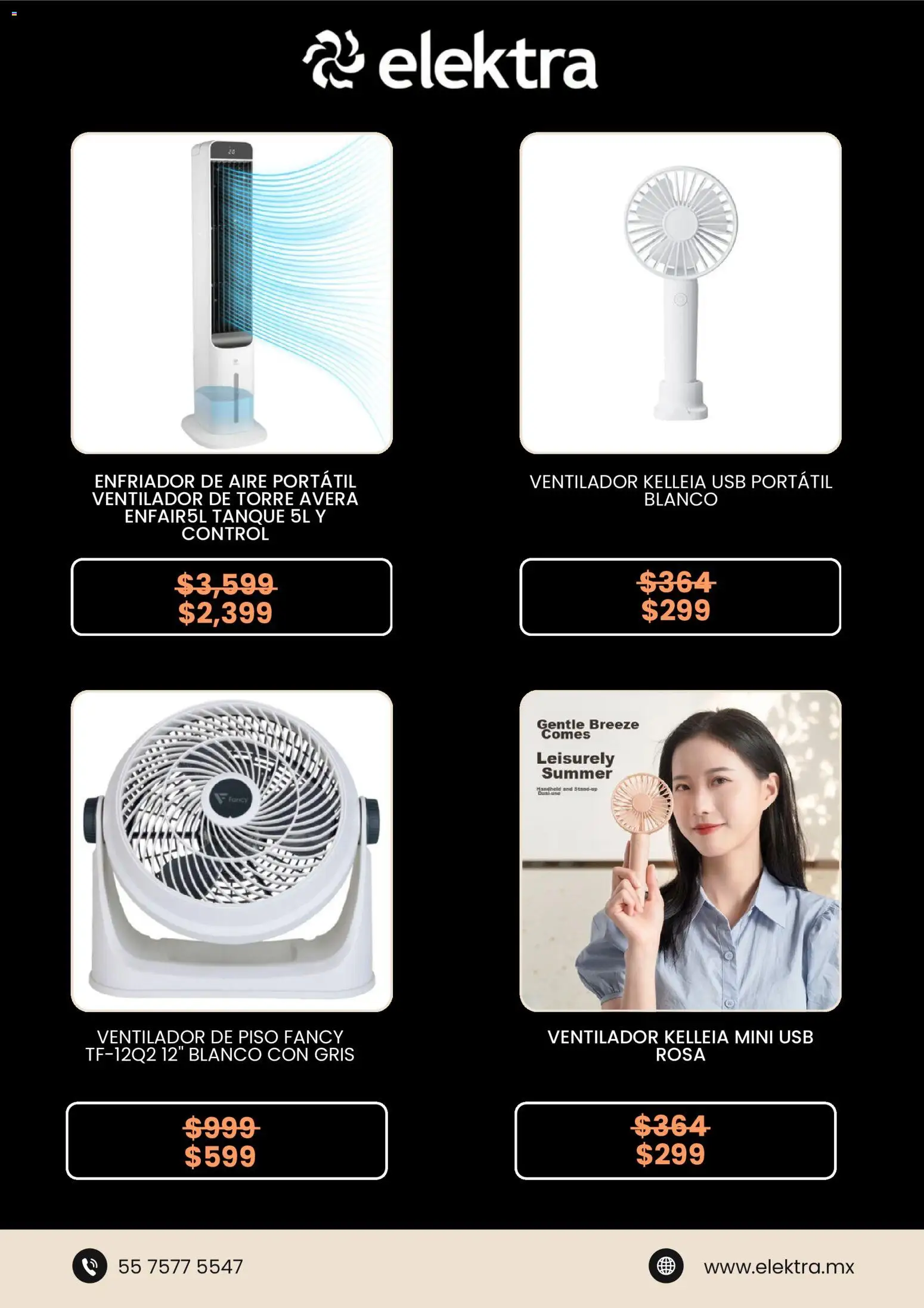 Nuevas ofertas de Elektra válidas en toda la República Mexicana desde el 28.04.2026. ¡Encuentra las mejores ofertas en Elektra catálogo! | Página: 2 | Productos: Usb, Ventilador