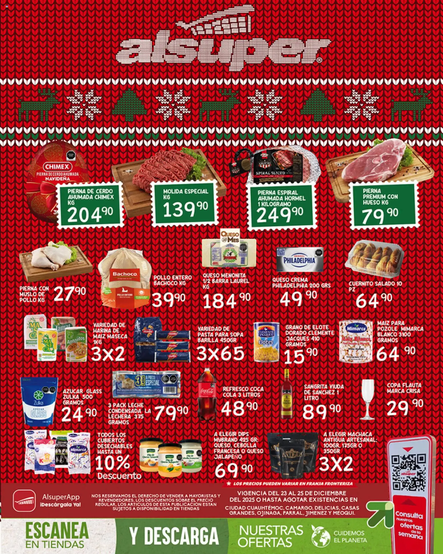 Nuevas ofertas de Alsuper válidas en toda la República Mexicana desde el 23.12.2025. ¡Encuentra las mejores ofertas en Alsuper folleto Chihuahua Estado! | Página: 1 | Productos: Cebolla, Harina, Refresco, Queso crema