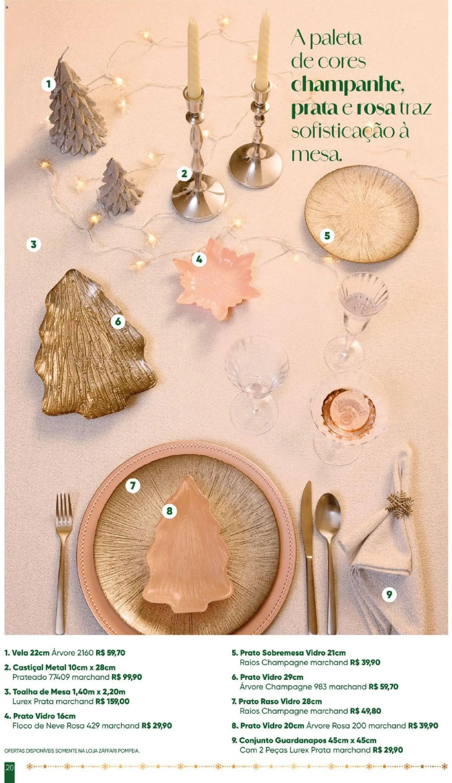 Zaffari Folheto - válido de 28.10.2025 | Página: 20 | Produtos: Champagne, Mesa, Toalha de mesa
