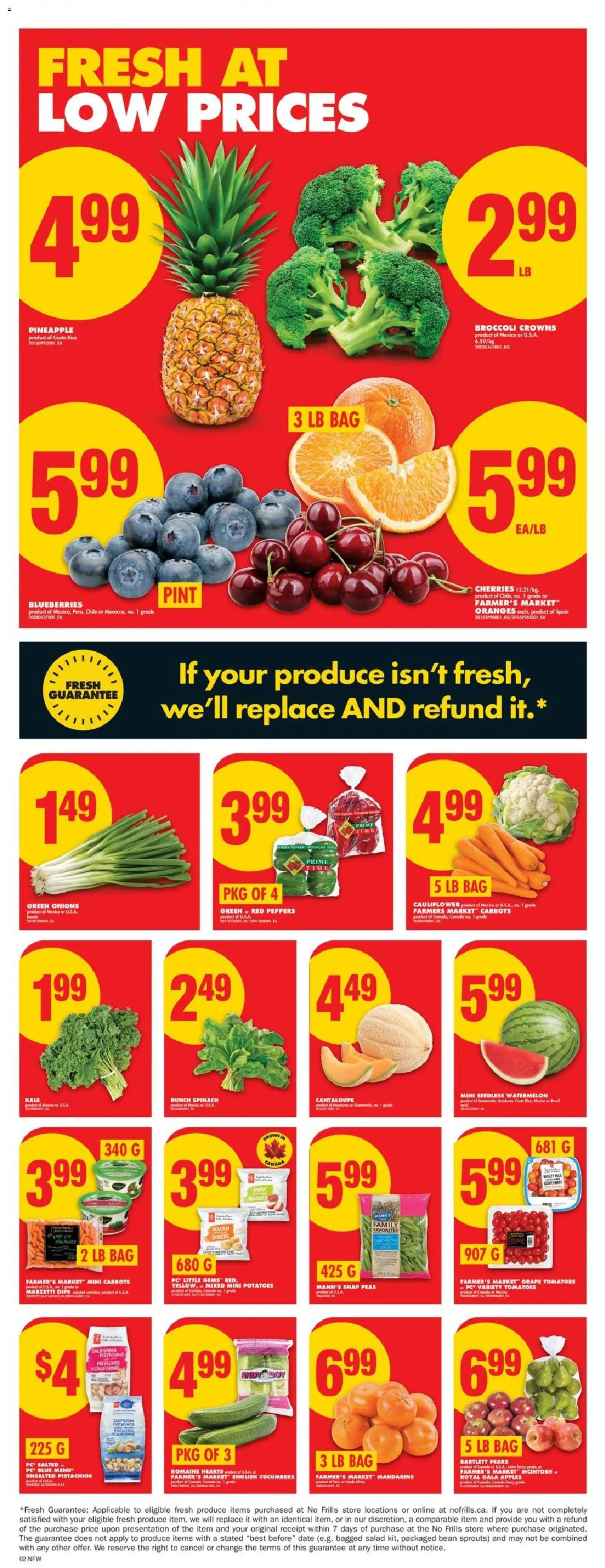 No Frills flyer valid from 25.12.2025 | Page: 2 | Products: Pineapple, Cucumbers, PC, Apples