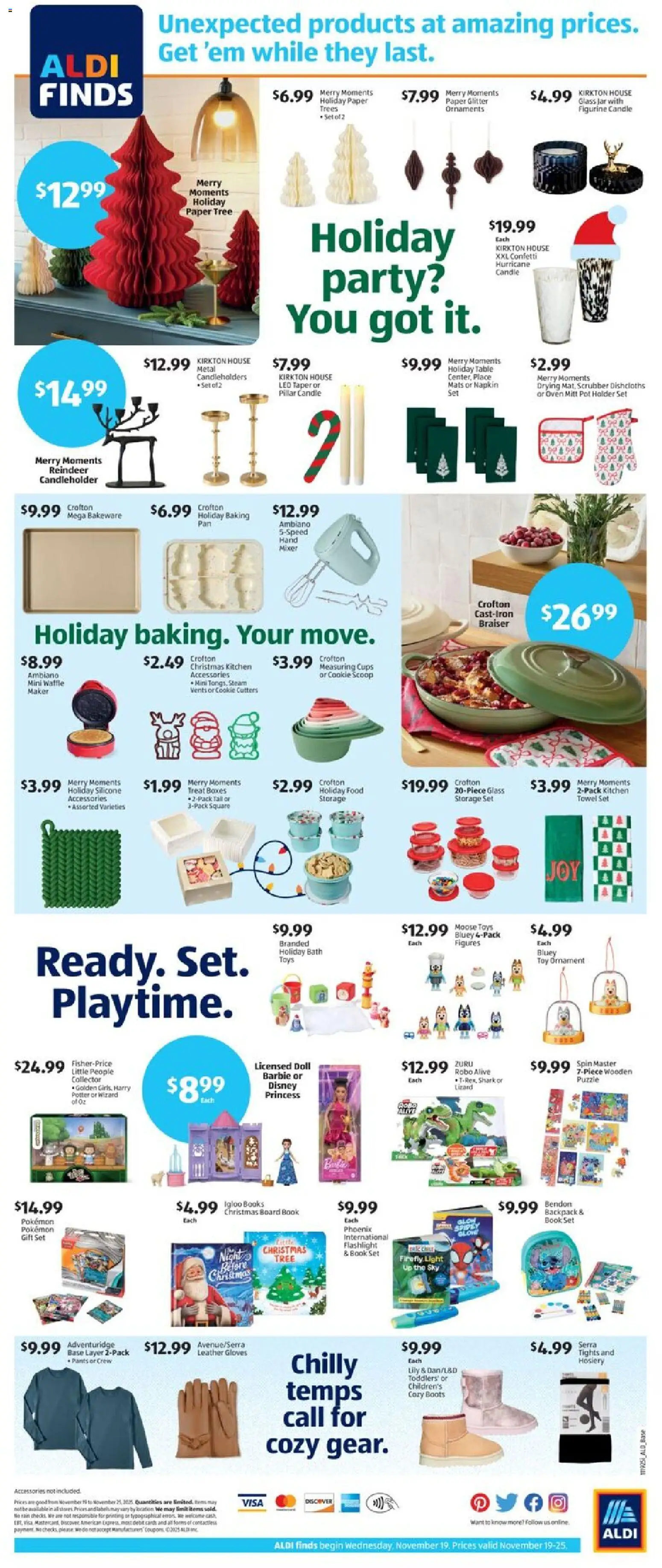 Aldi Weekly Ad - valid from 19.11.2025 | Page: 4 | Products: Braiser, Backpack, Tights, Oven