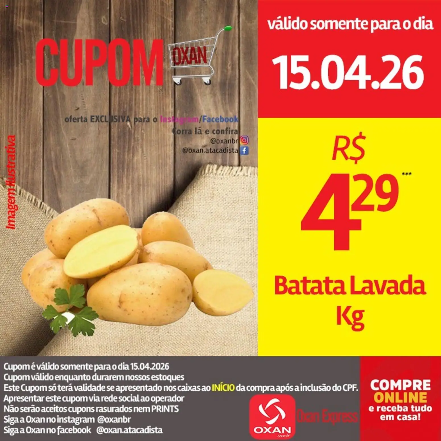 Oxan Atacadista Folheto - válido de 15.04.2026 | Página: 15 | Produtos: Batata