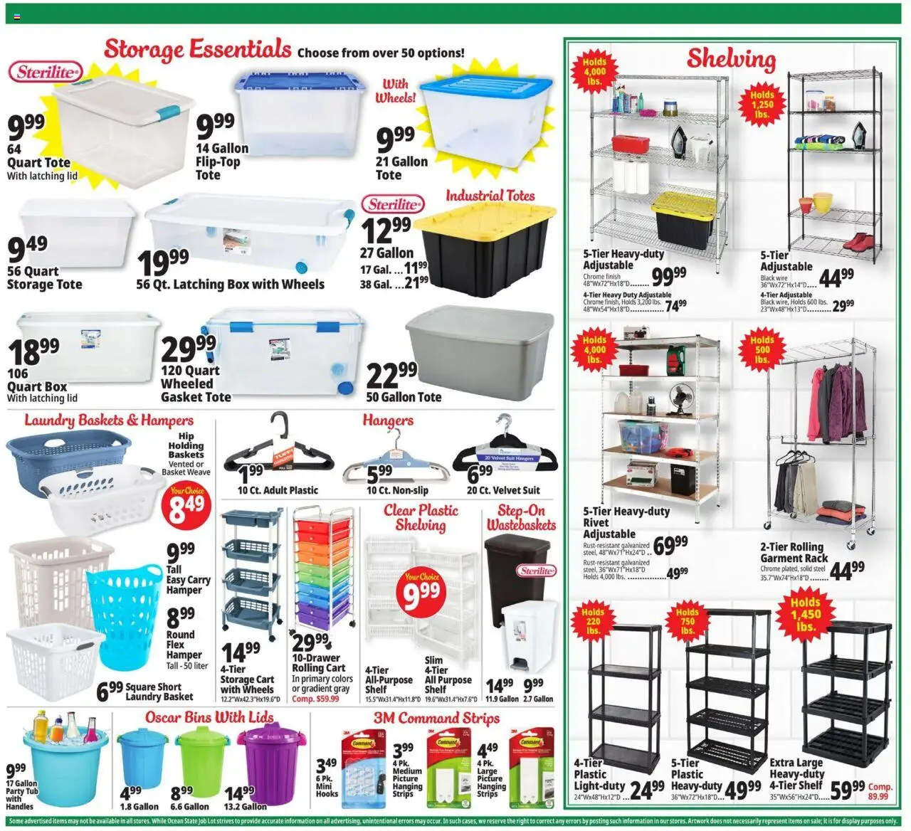 Ocean State Job Lot Weekly Ad - valid from 14.08.2025 | Page: 12 | Products: Shelf, Box, Basket, Gasket