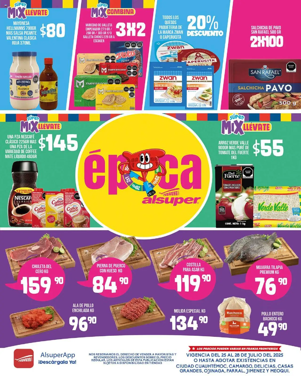 Nuevas ofertas de Alsuper válidas en toda la República Mexicana desde el 25.07.2025. ¡Encuentra las mejores ofertas en Alsuper folleto! | Página: 1 | Productos: Pollo, Arroz, Mate, Sobre
