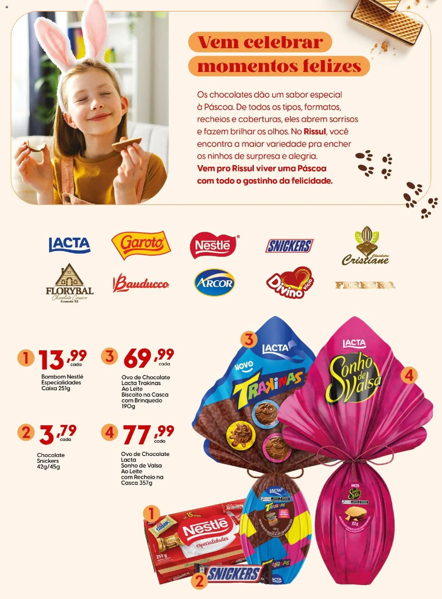 Rissul ofertas Especial Páscoa Folheto - válido de 19.03.2026 | Página: 2 | Produtos: Caixa, Leite, Chocolate, Bombom