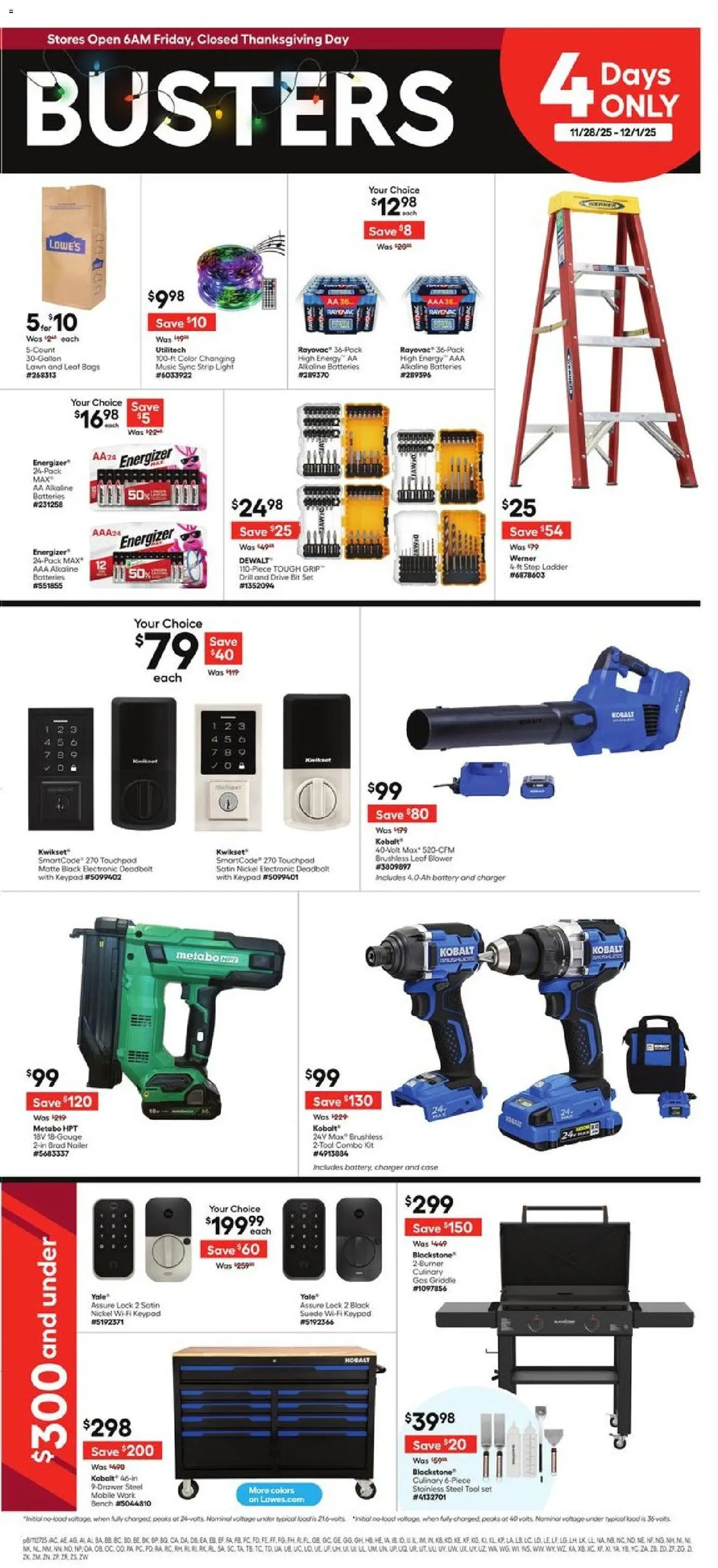 Lowe's Black Friday - valid from 27.11.2025 | Page: 3 | Products: Ladder, Battery, Griddle, Case