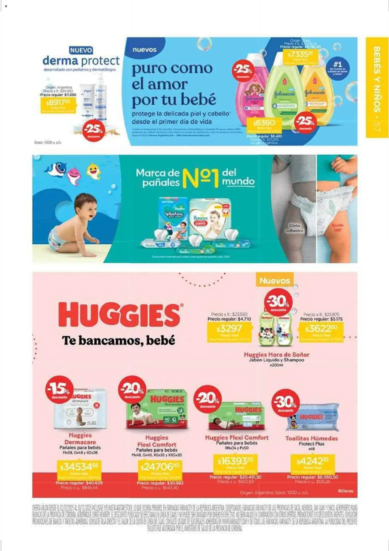 Farmacity catálogo │ válido desde el 02.12.2025 | Página: 57 | Productos: Toallitas húmedas, Jabón, Té, Pañales