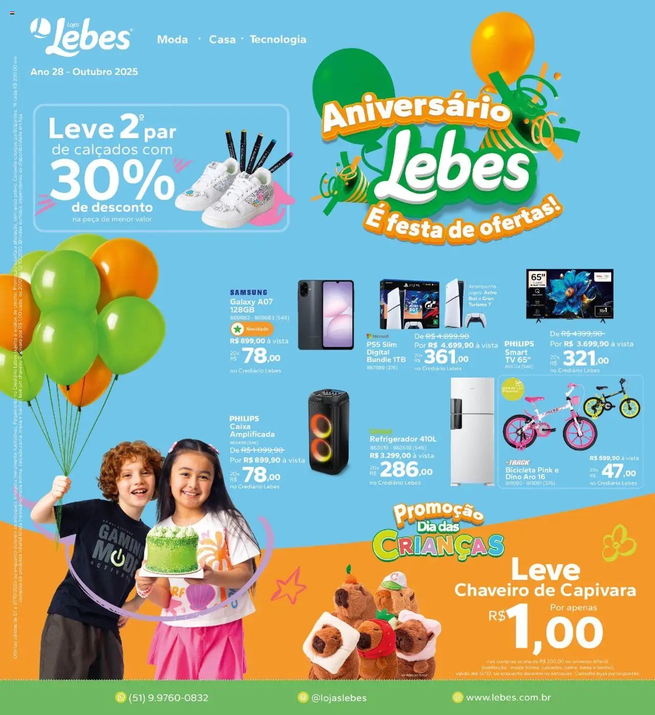 Lebes Folheto - válido de 01.10.2025 | Página: 1 | Produtos: smart TV, Mesa, Tv, Jogos